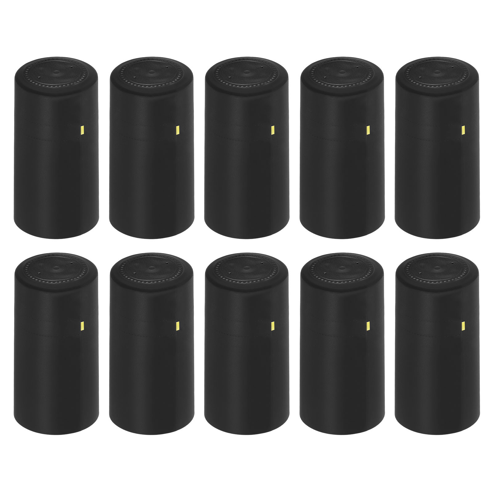50Pcs PVC Heat Shrink Wine Bottle Caps 1.2" Wine Shrink Wrap Sleeve Cap Black