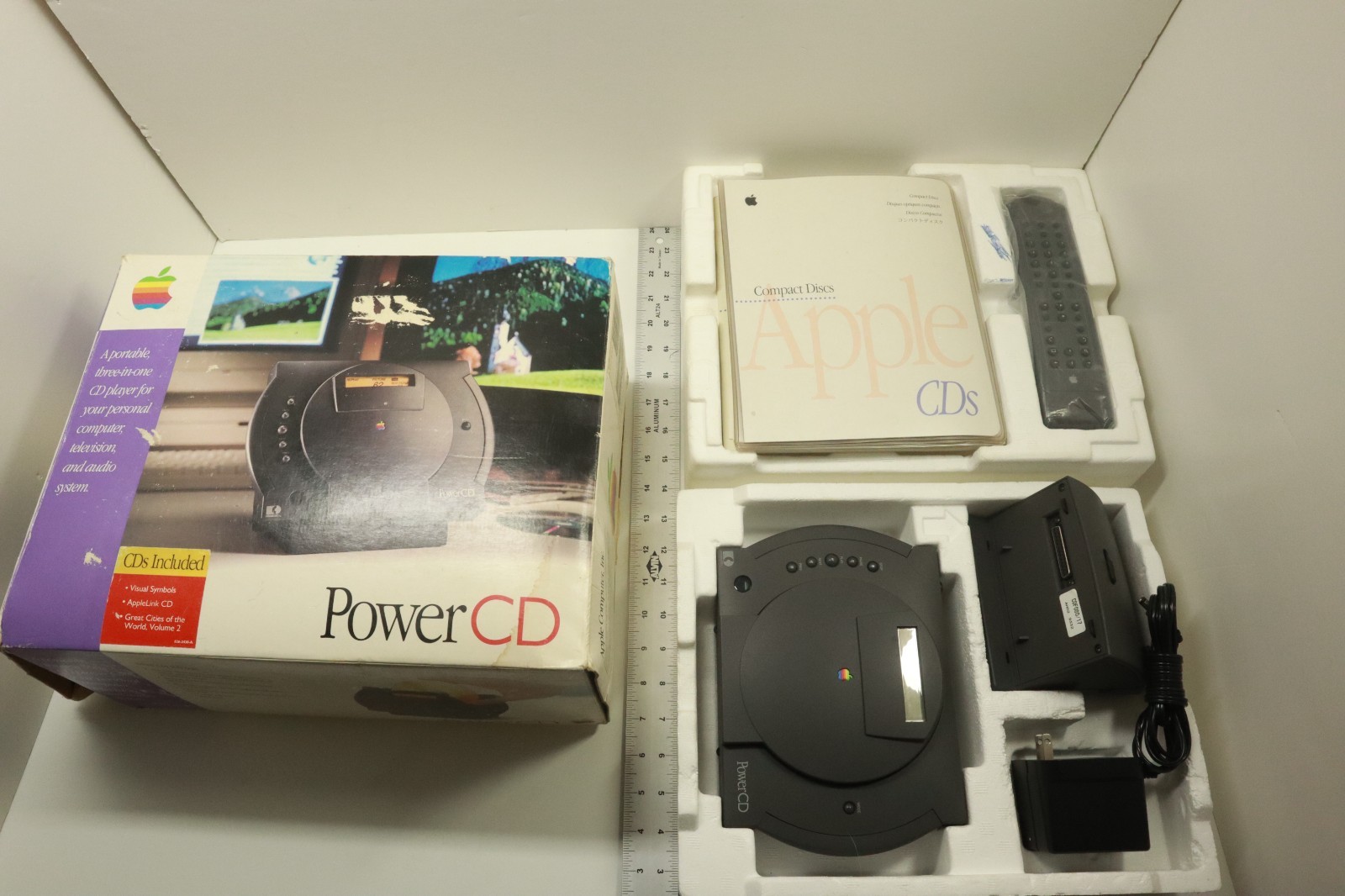 Apple PowerCD / Power CD Player, with Box (Read Description)