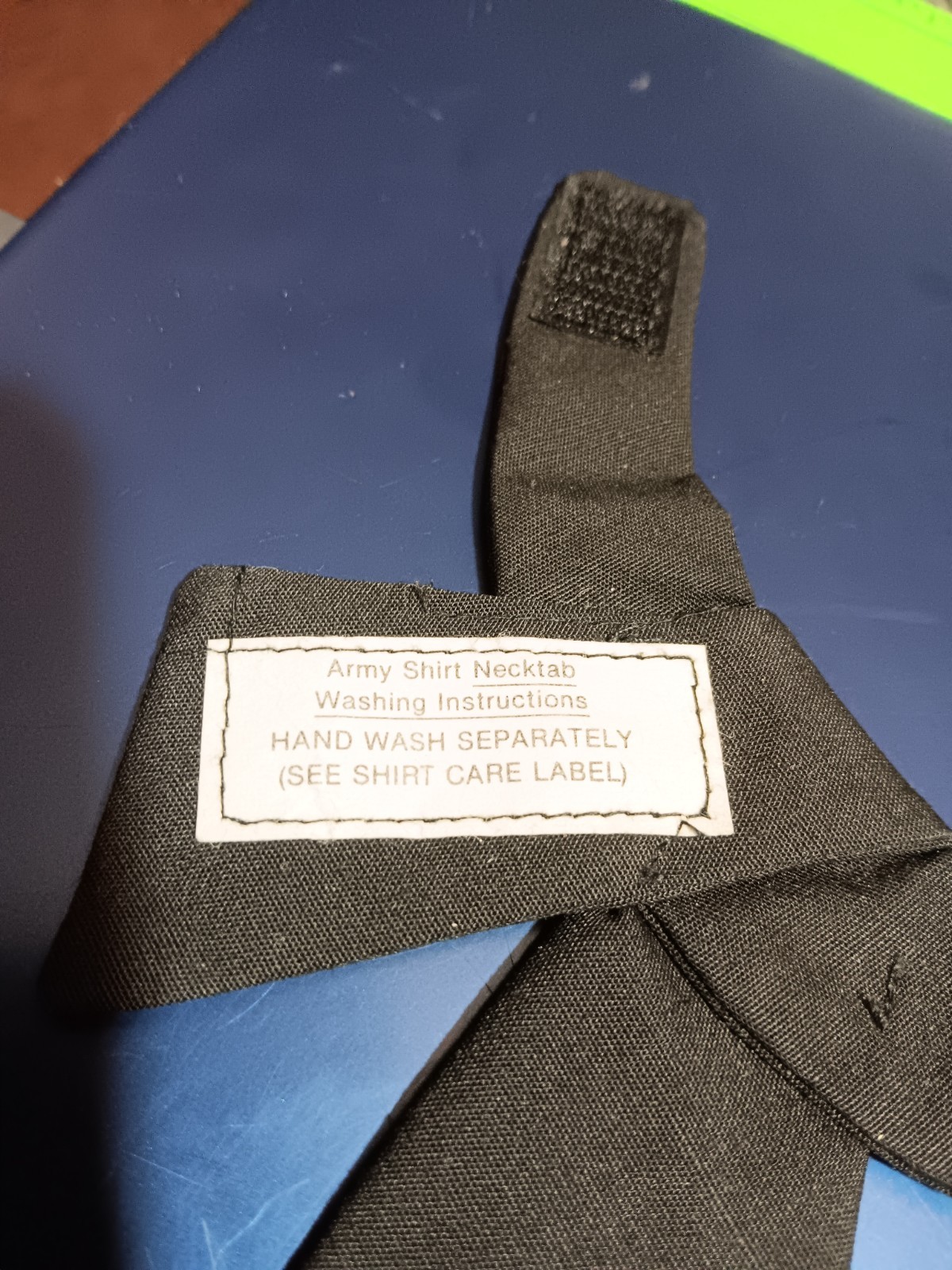 Neck Tab- Black- Hook Attachment (24-351A)