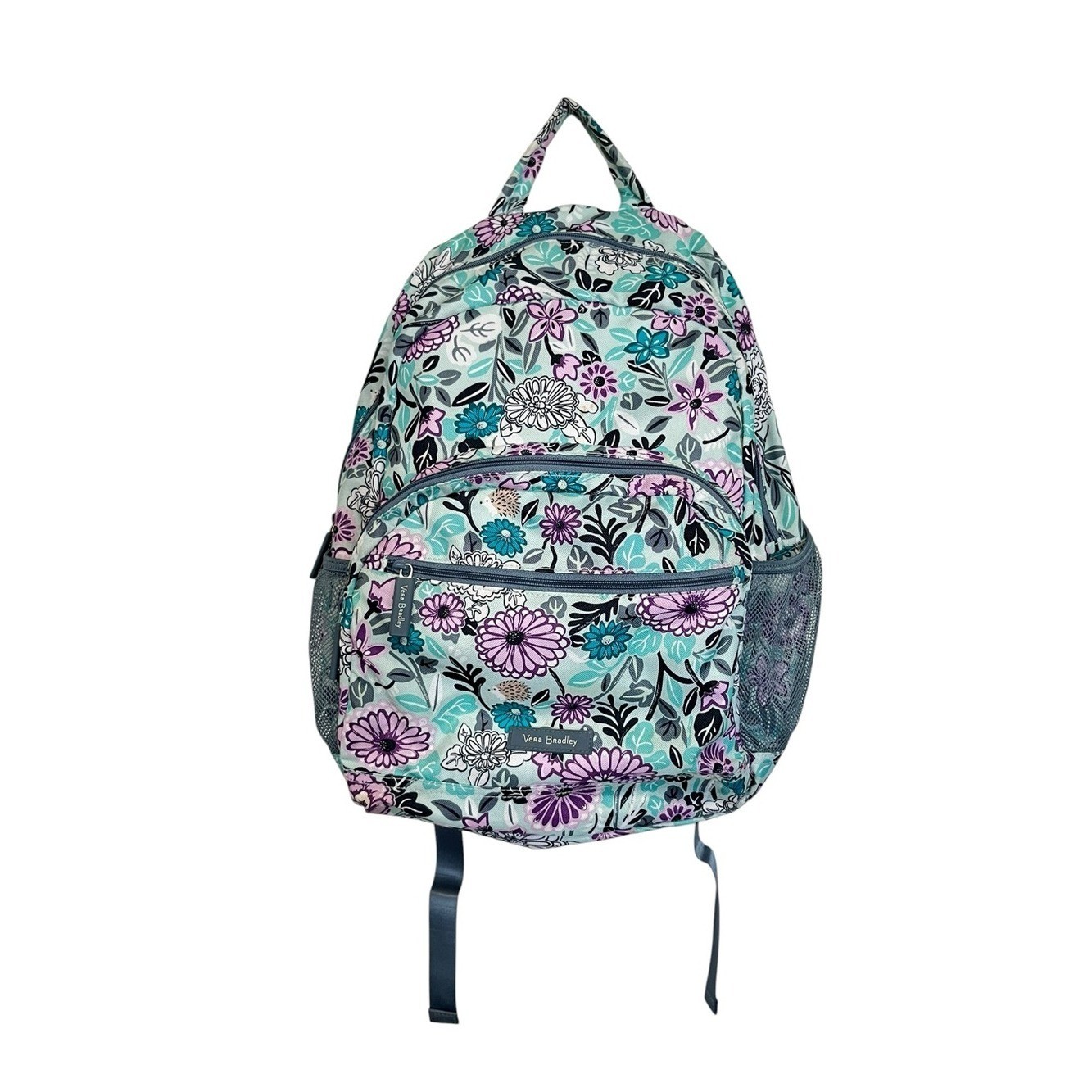 Vera Bradley | Green Pink Floral Large Essential Backpack