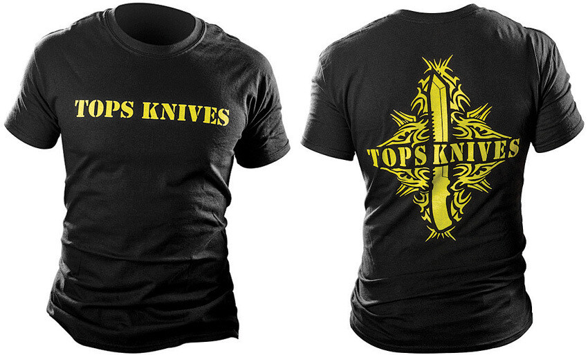 TOPS Knives T-Shirt Tribal Art Yellow TS-YBTA-XL