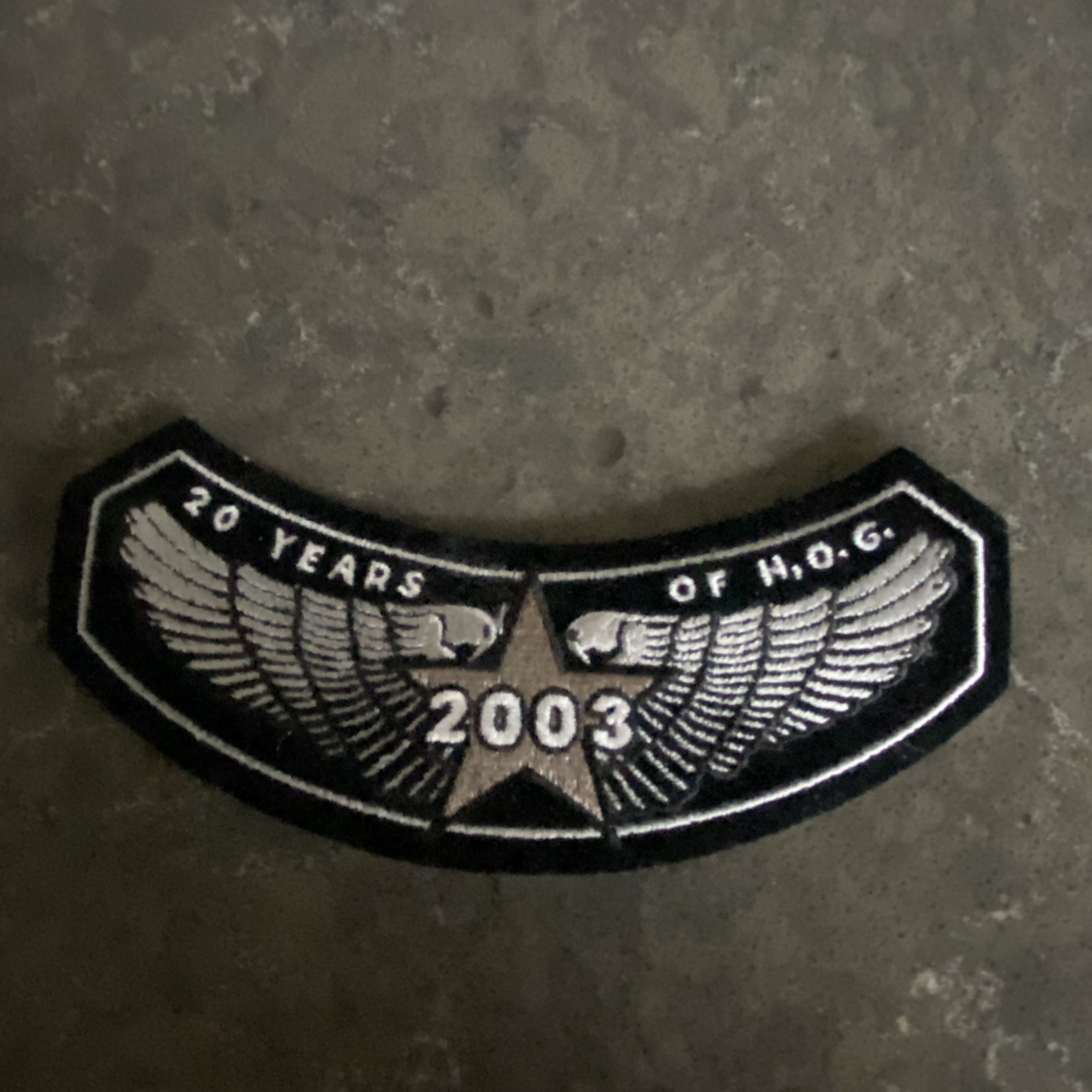 2003 HOG Member Rocker Patch + Brass Pin Harley Davidson Owners Group Motorcycle