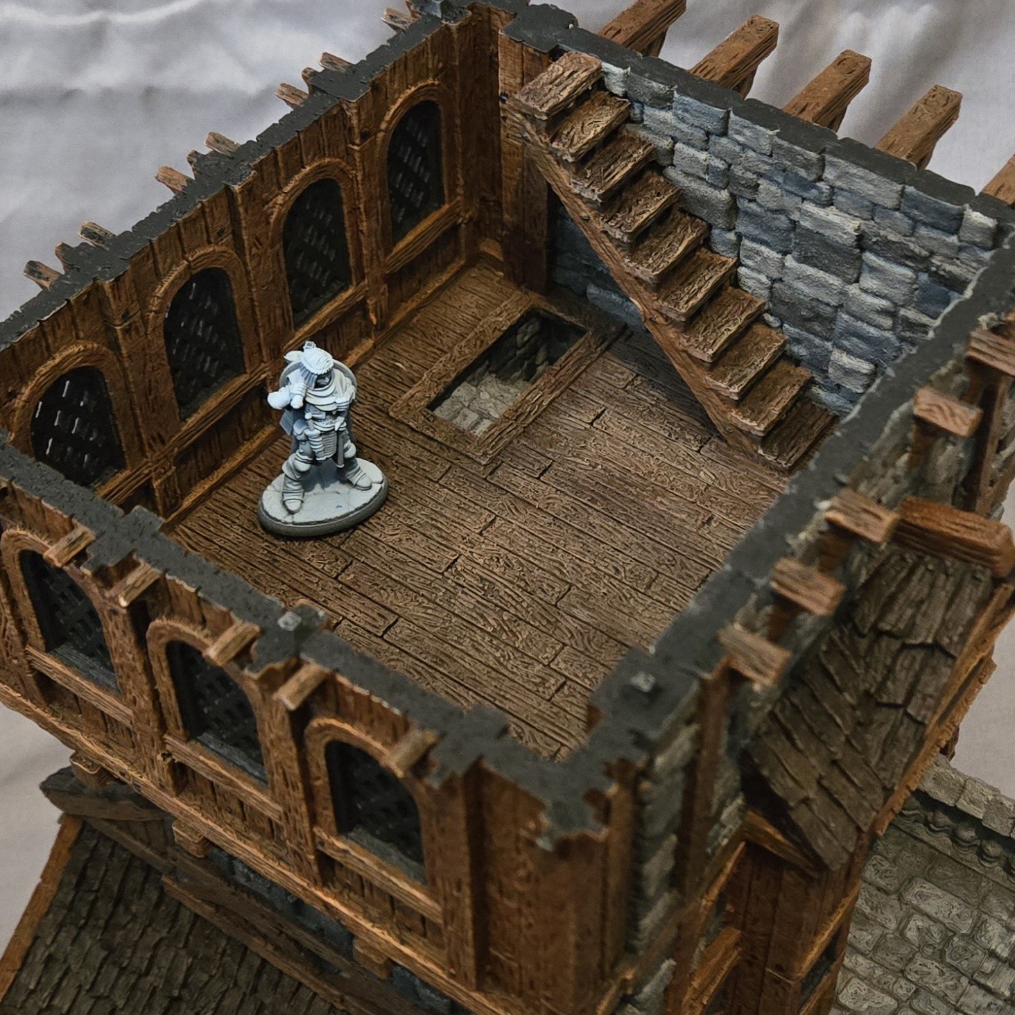 Pro Painted * Massive Multi Level Tower * Terrain RPG DnD Tabletop Scenery *