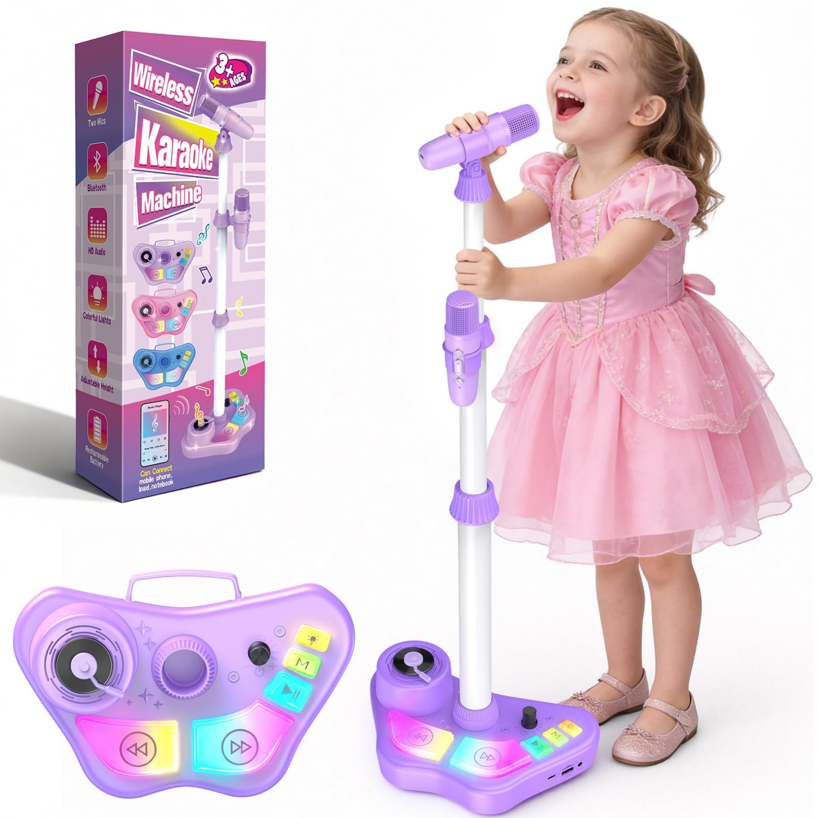 Stand Karaoke Machine for Kids, Singing Toys Gifts for 3 4 5 6 7 8 Year Old...