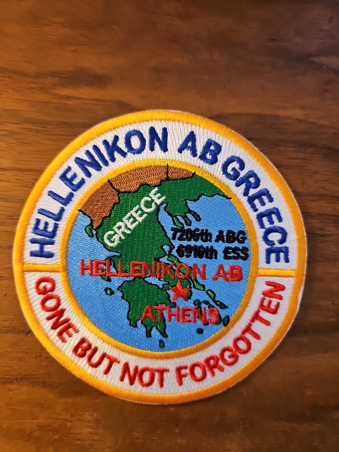 USAF BASE PATCH, HELLENIKON AIR BASE, GREECE, GONE BUT NOT FORGOTTEN