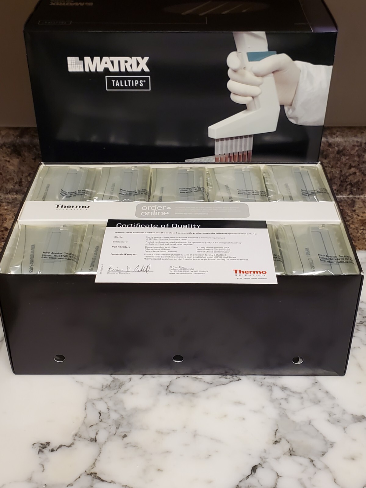 THERMO Matrix Pipette Sterile Tall Tip 7632 30ul 40mm 10 Racks 960 Total Tips
