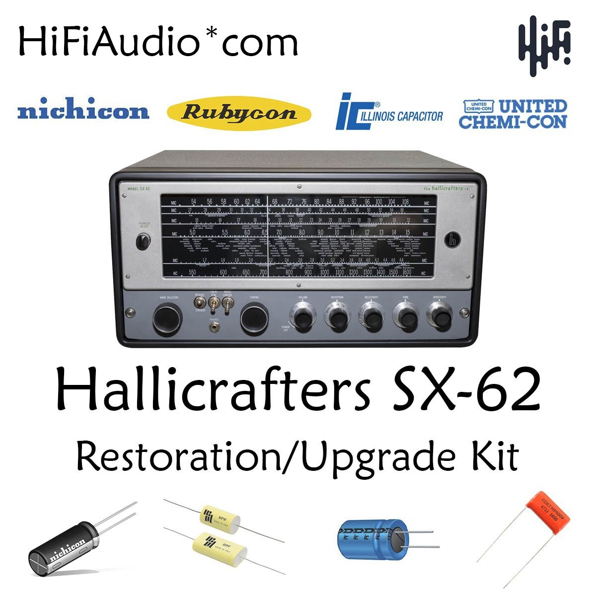 Hallicrafters SX-62 Restoration kit repair upgrade radio recap capacitor rebuild