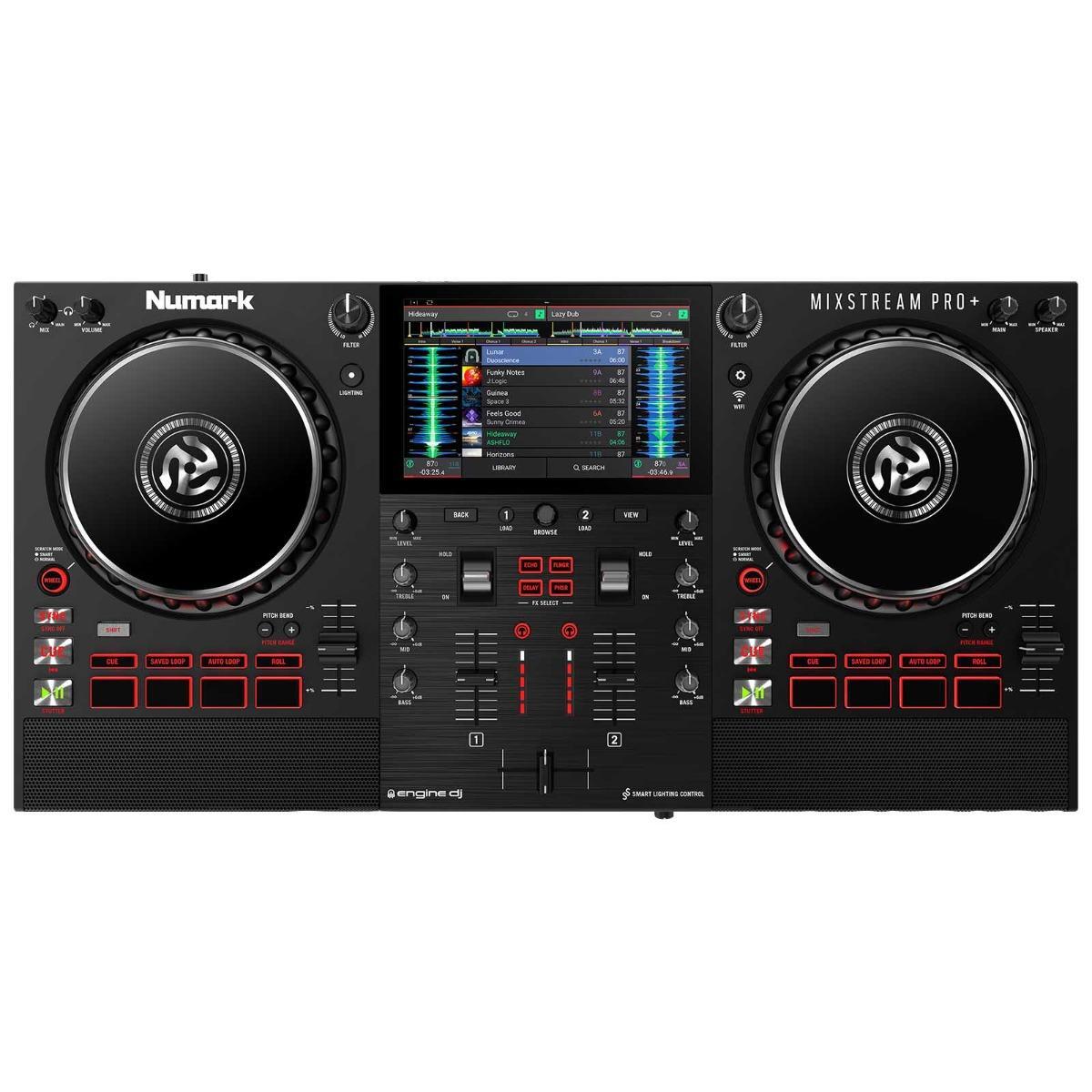 Numark MIXSTREAM PRO+ Standalone Streaming DJ Controller w Black Flight Case