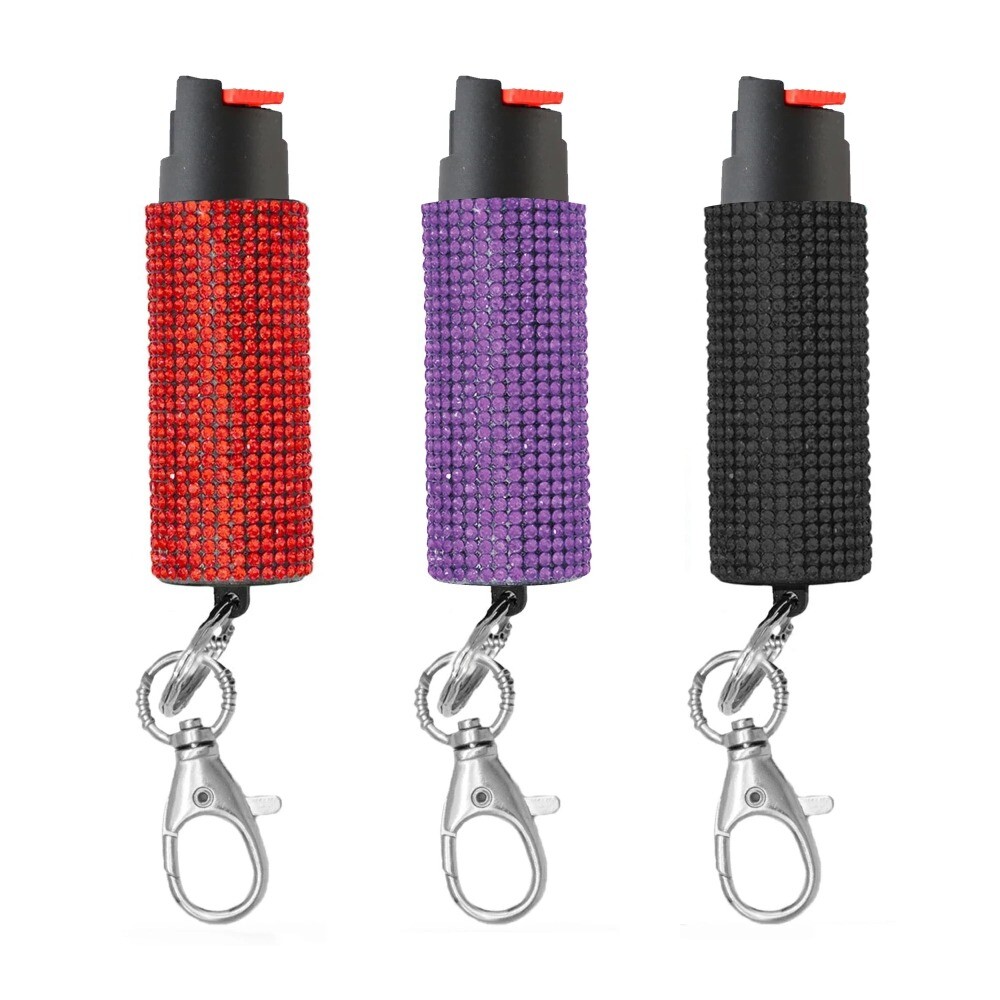 Bling It on Pepper Spray Combo, Keychain with Safety Twist Top, Max Strength