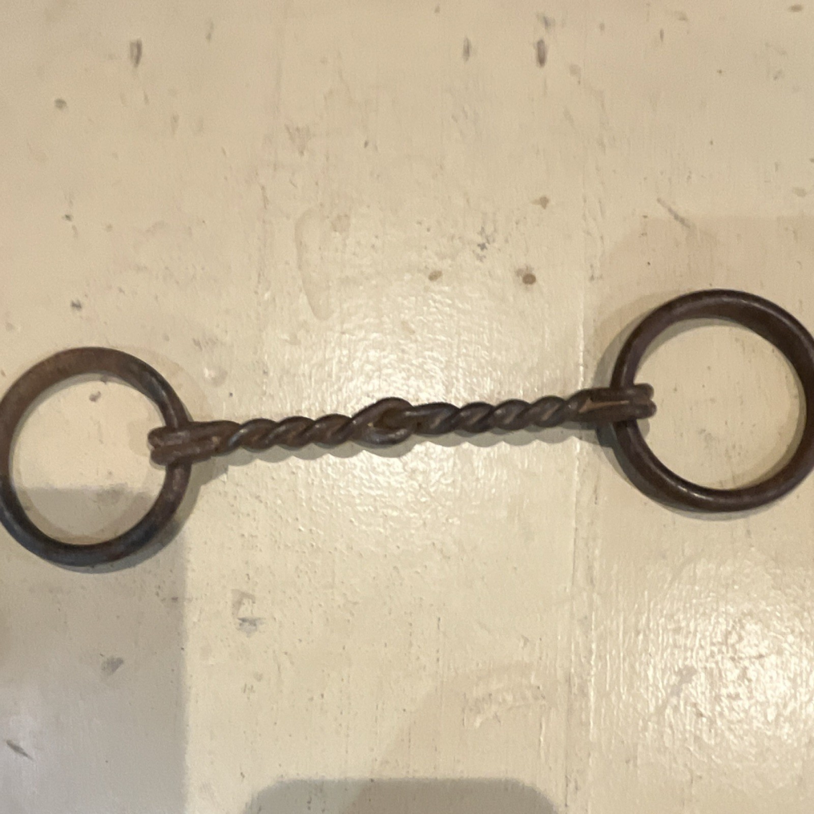 Twisted Wire Loose Ring Snaffle Horse Bit with Large Round Rings Pony bit