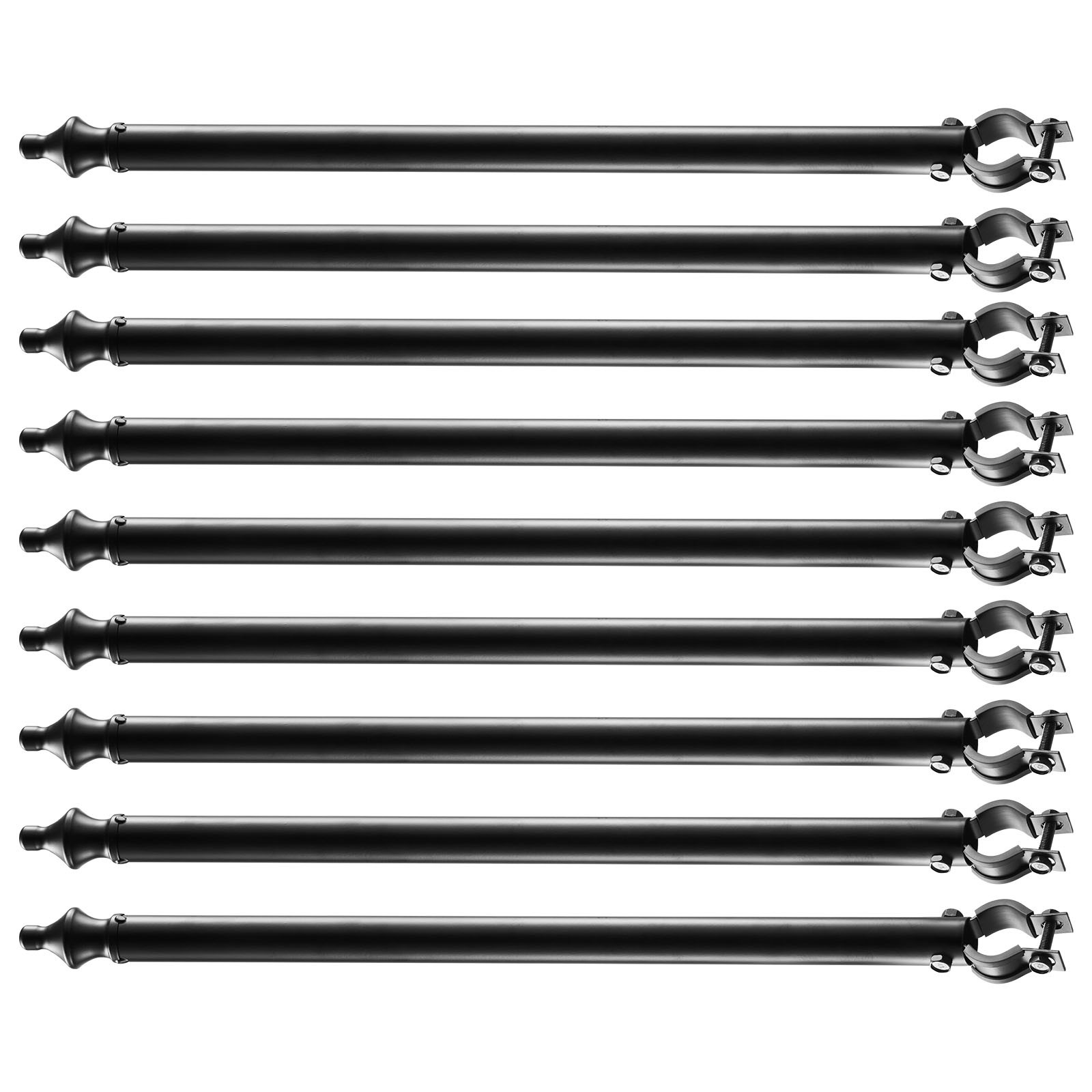 9Pack 27.4 in Galvanized Steel Chain Link Fence Extender for 1.3"-1.5" Top Rail