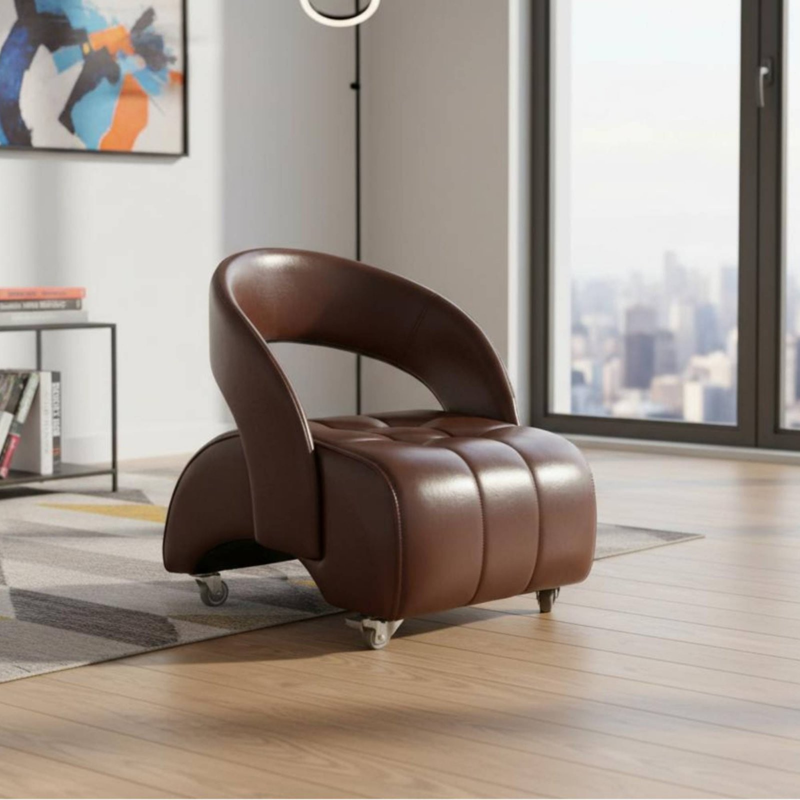 Rolling Stool with Backrest Long-Lasting Low Back Stool Wear Resistant