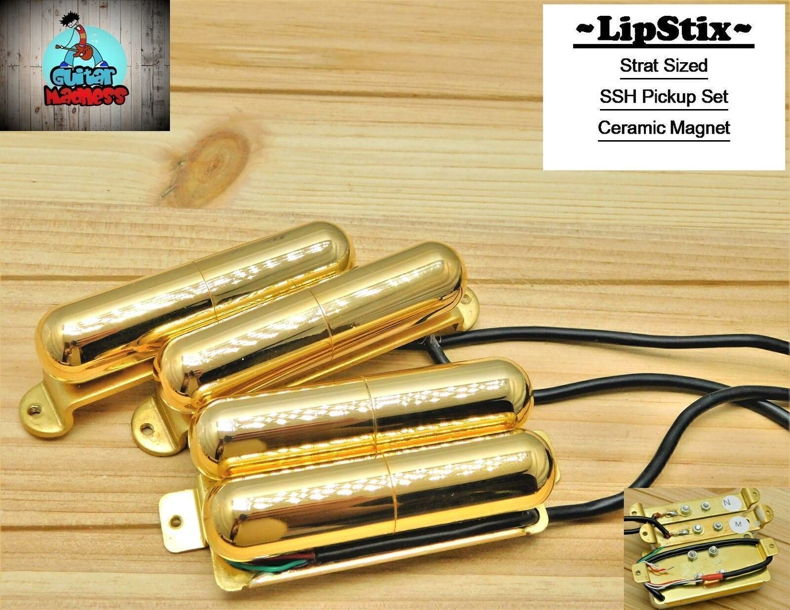 G.M. LipStiX SSH Ceramic Magnet Lipstick Pickup Set , Gold