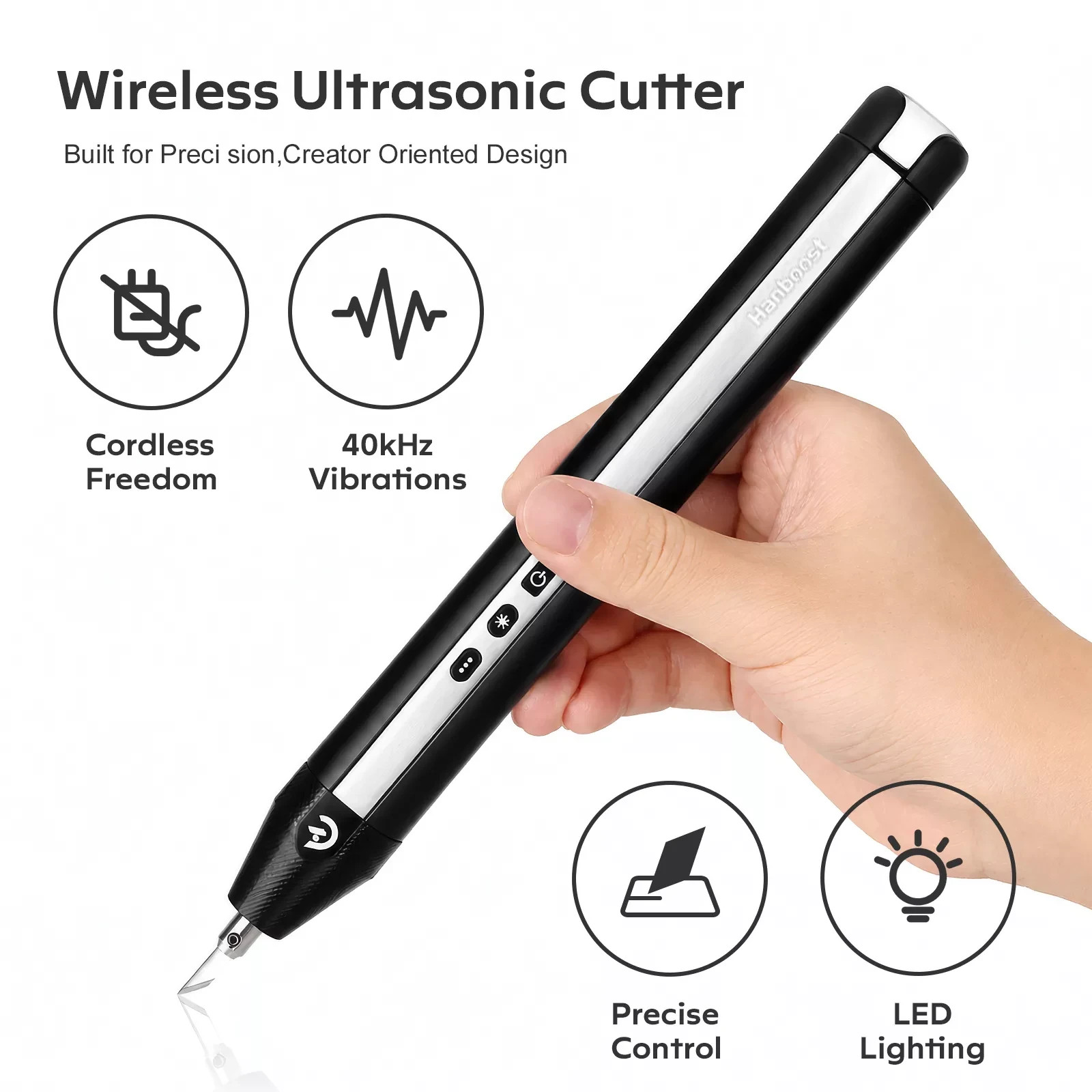 Hanboost C1 Professional Wireless Ultrasonic Craft Cutter Kit, for DIY Projects