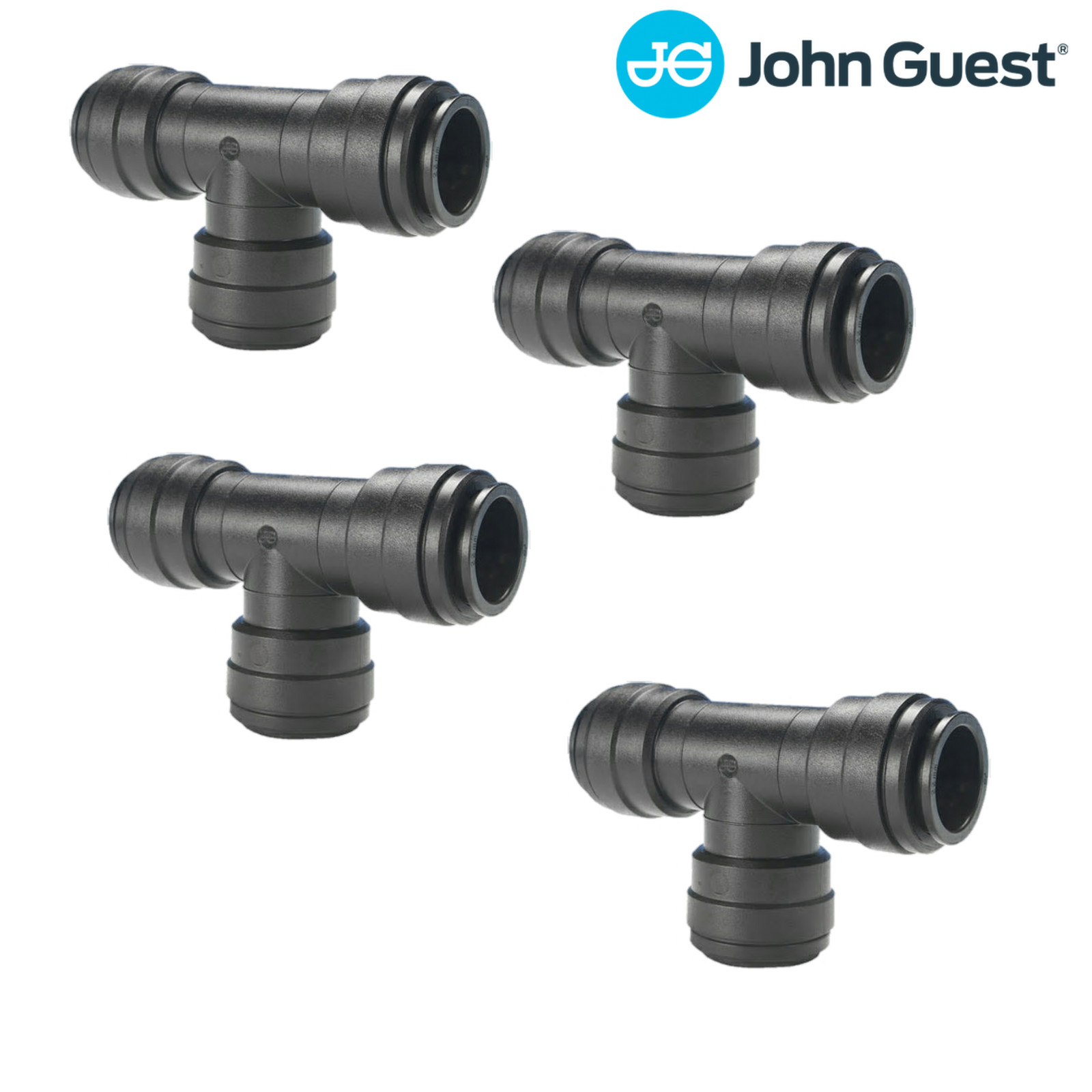 John Guest - Equal Tee -  4 x Push in connector for 15mm Nylon Pipe