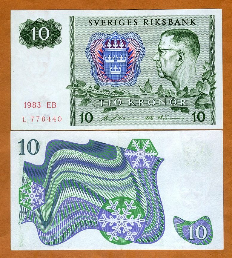 Sweden, 10 Kronor, 1979-1983, P-52d  aUNC