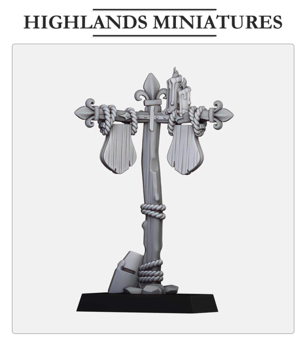 Gallia Filler - Small Medieval Post - Resin Tabletop Miniature