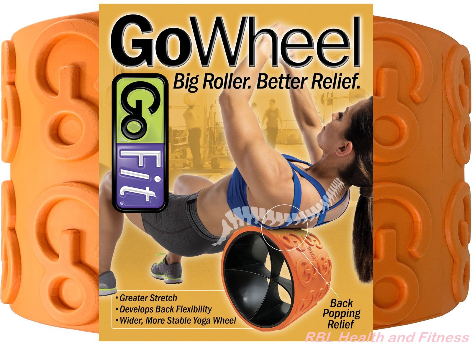 GOFIT GoWheel 12" Mega Roller / Yoga Wheel - Deep Tissue Relief - GF-FR12