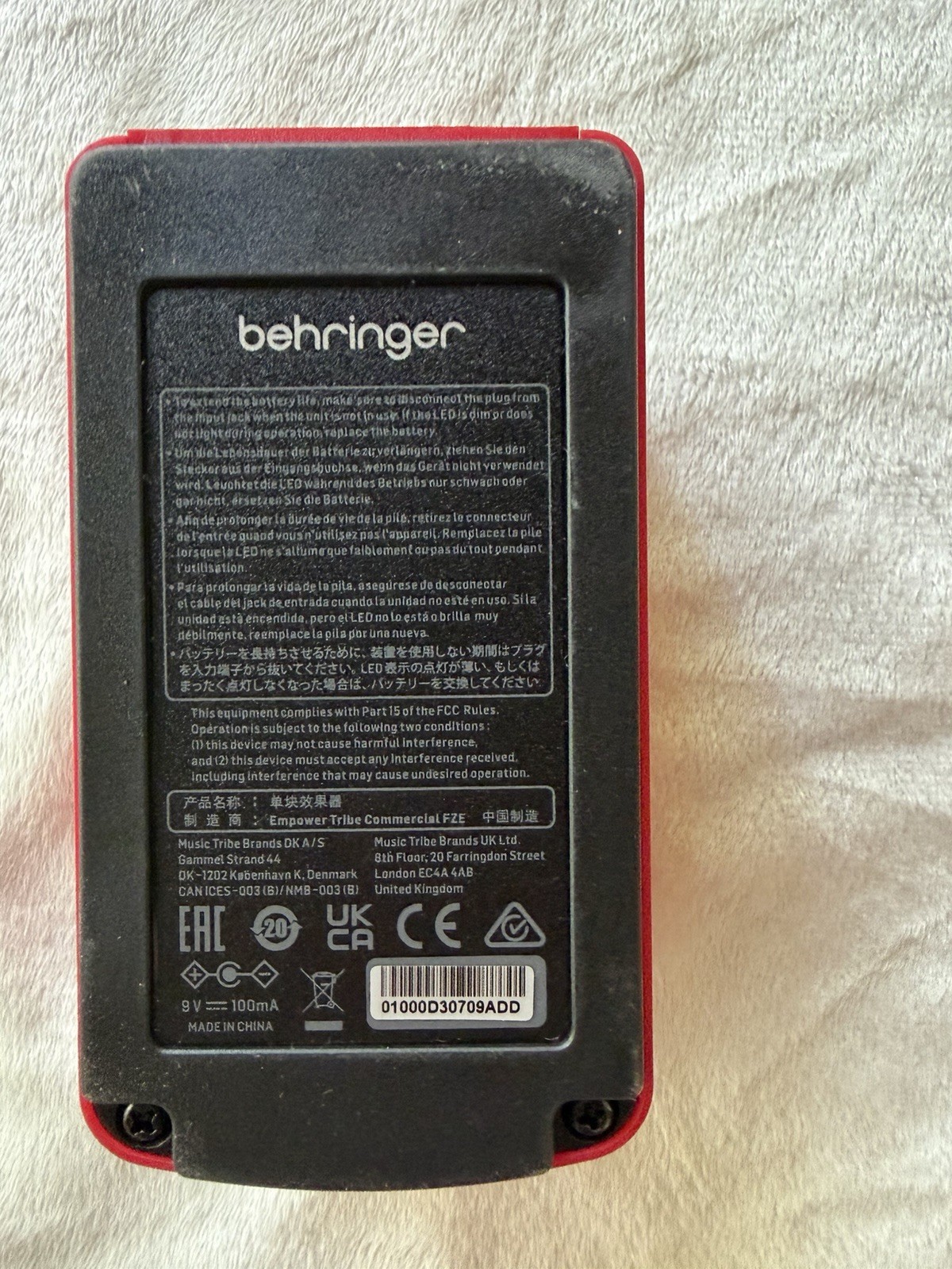 Behringer CL9 Compressor and Limiter Pedal
