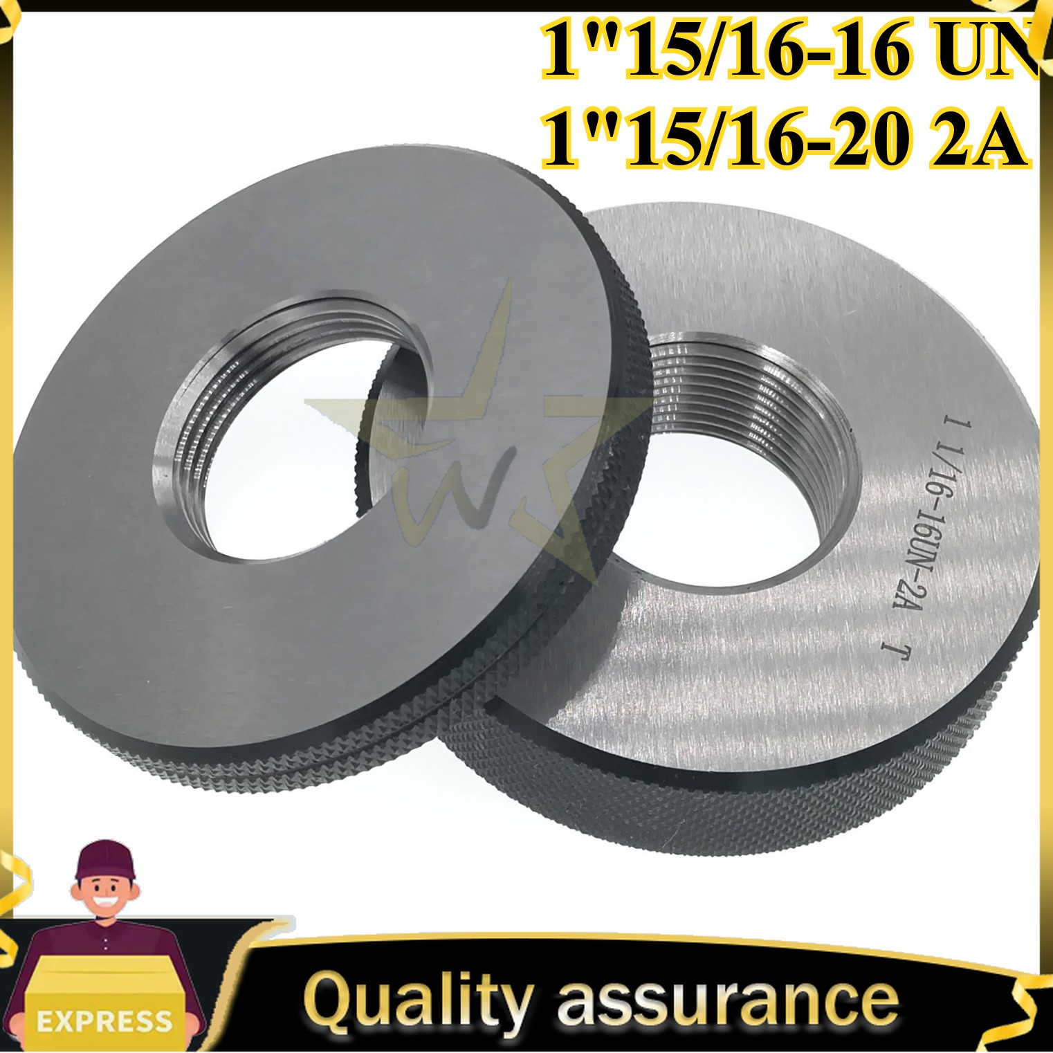 1"15/16-16 UN 1"15/16-20 2A UN Thread Ring Gage GO NOGO UN Ring Gauge Fast Ship