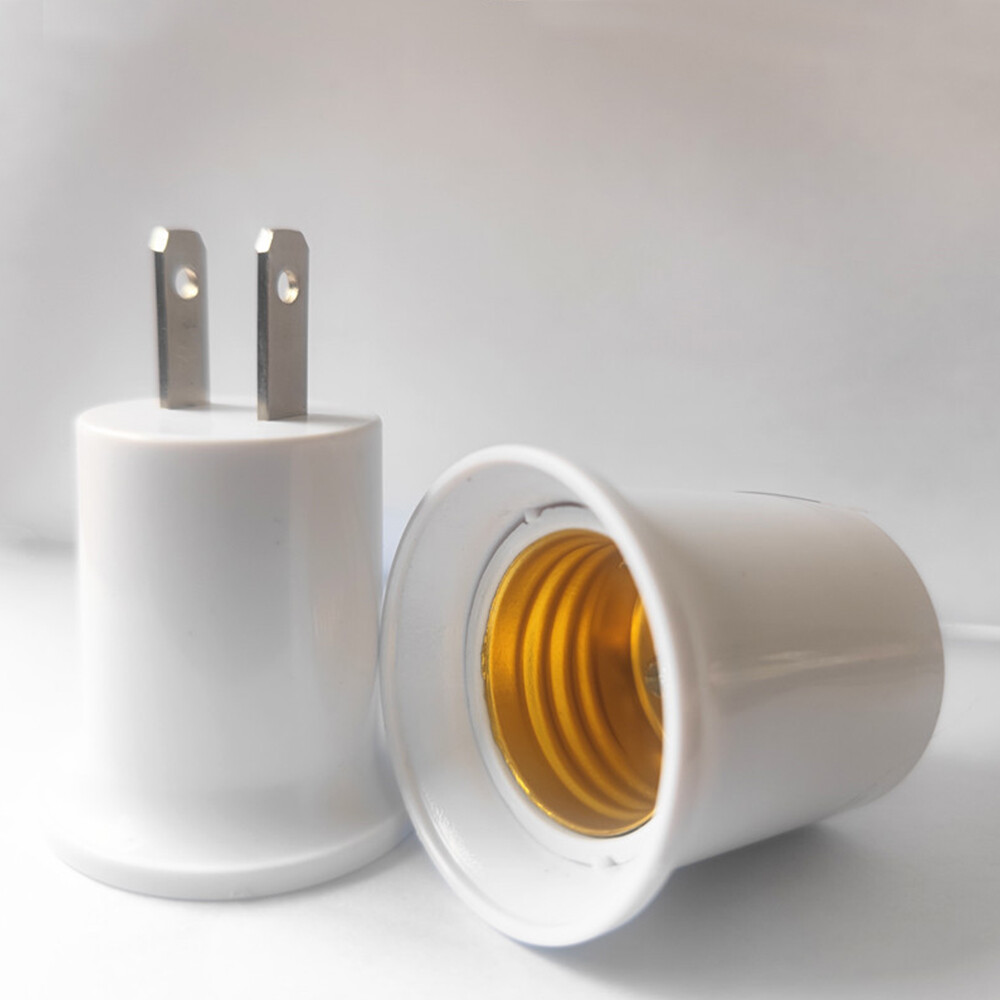 2-10Pcs 110V Outlet to E26/E27 Socket Adapter Plug-In Light Bulb Socket Convert