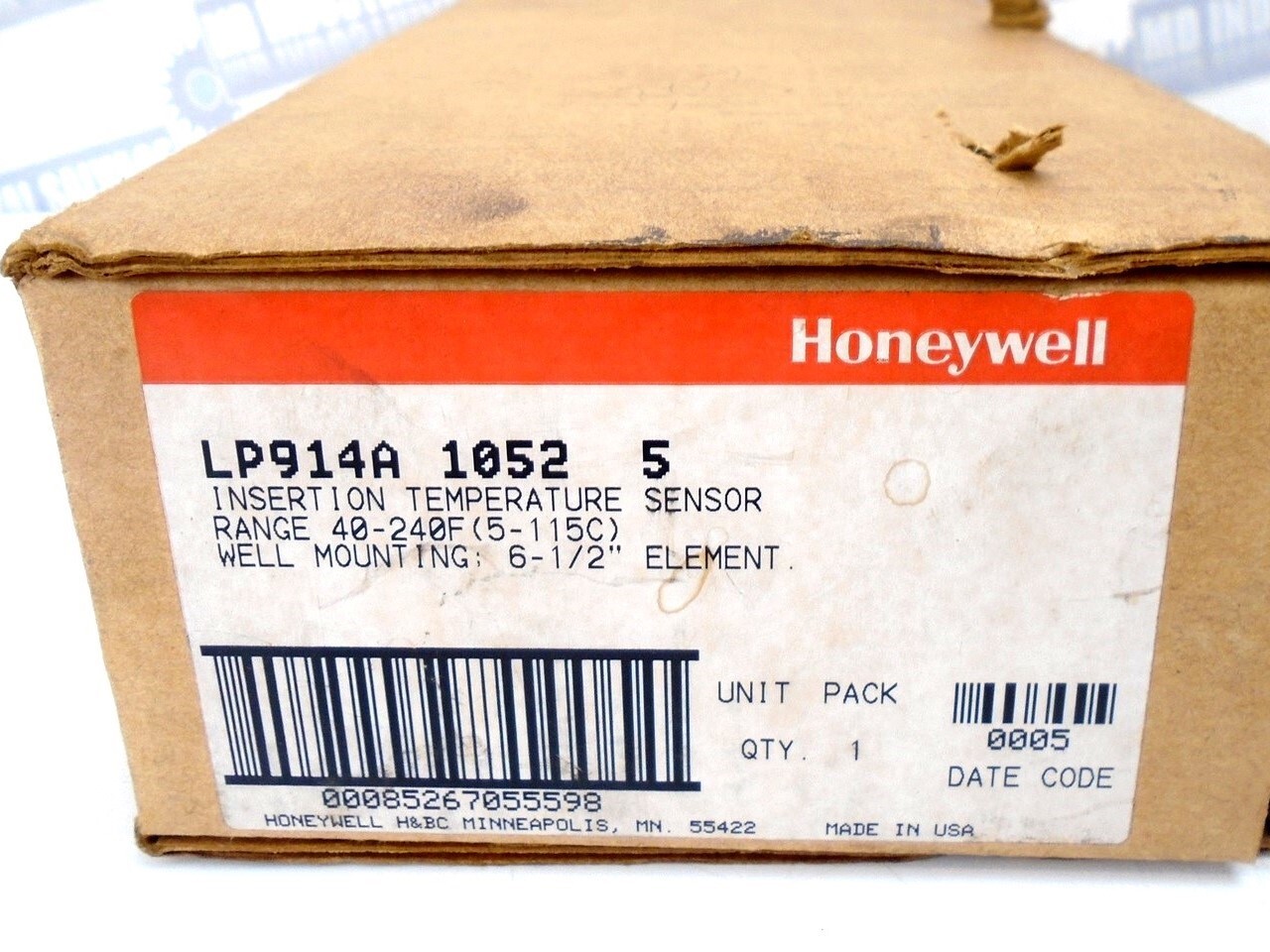 Honeywell - LP914A-1052-5 - PNEUMATIC INSERTION TEMPERATURE SENSOR 40F-240F