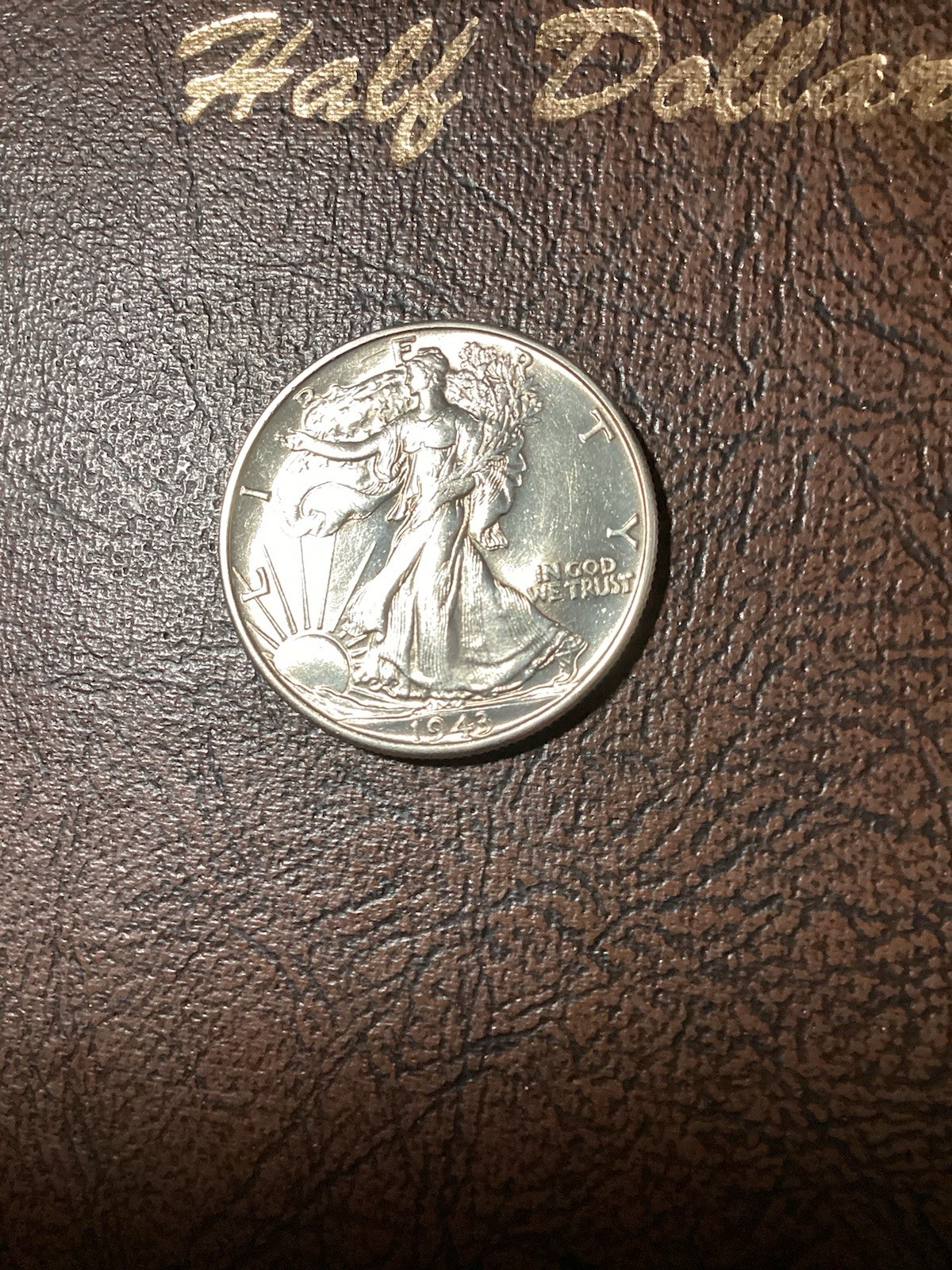 1943 Walking Liberty Half  Dollar Bright  Brilliant Uncirculated In My Photos!