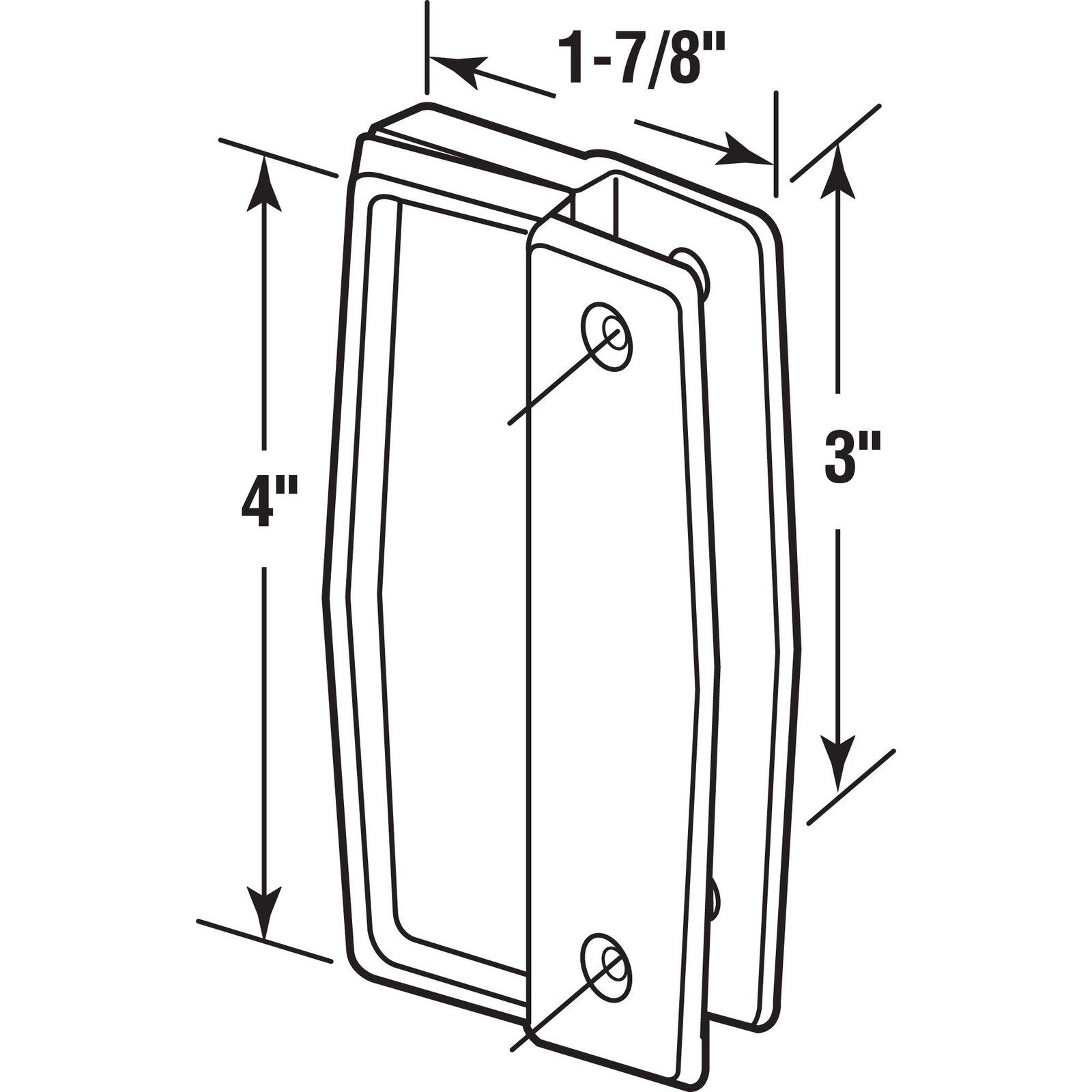 a 111 Black Plastic Sliding Screen Door Pull (2 Pack)