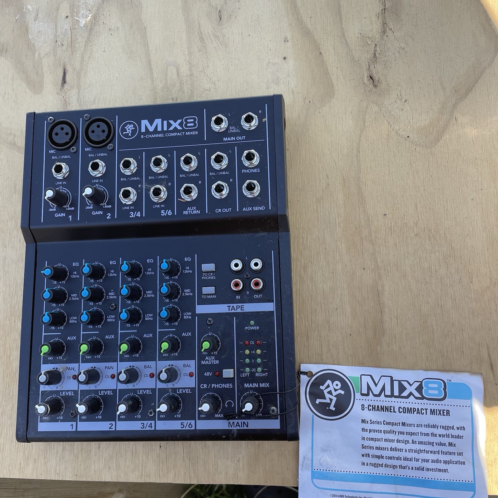 Mackie Mix8 8-Channel Non Powered Compact Mixer