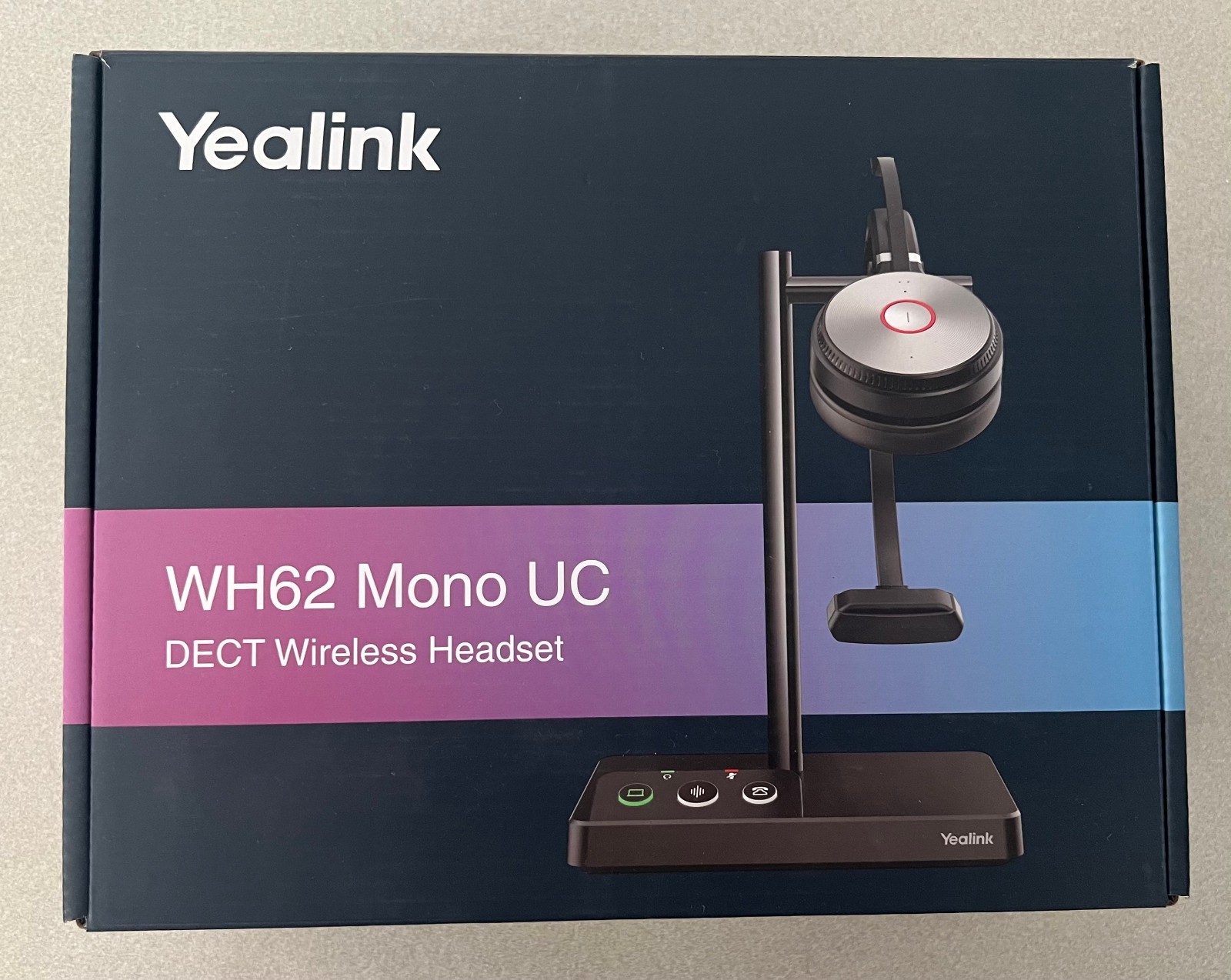 Yealink WH62 Mono UC DECT Wireless USB Headset w/Base