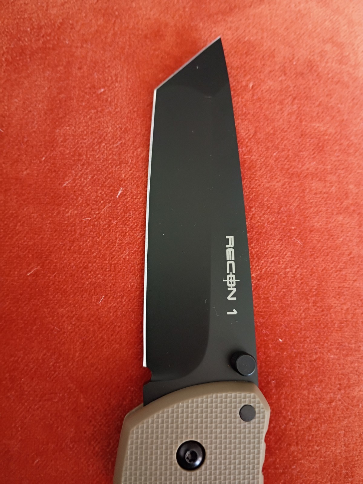 Cold Steel Recon 1 Tanto CTS XHP Black Blade Desert Tan Handle GRN Folding Knife