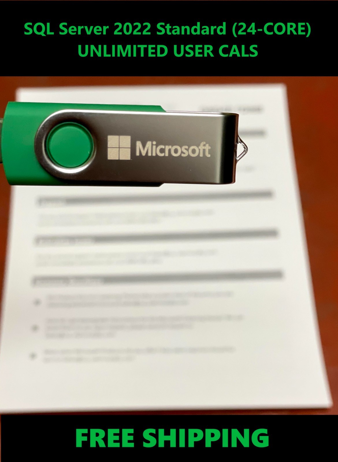 SQL Server 2022 Standard✔ 24-CORE✔ Unlimited CALs✔DG7GMGF0M7XW✔