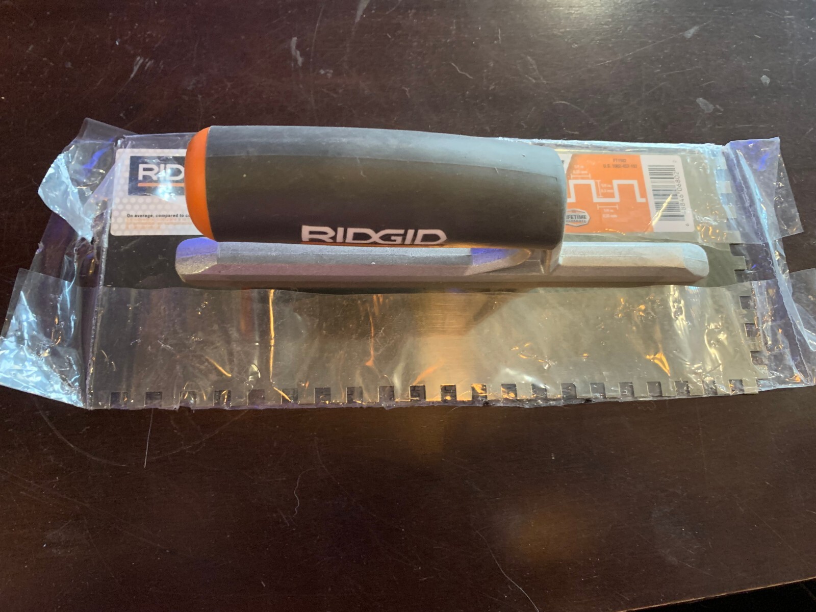 1/4" x 1/4" x 1/4" STAINLESS STEEL TROWEL Ridgid XLT premium series FT1502 New!