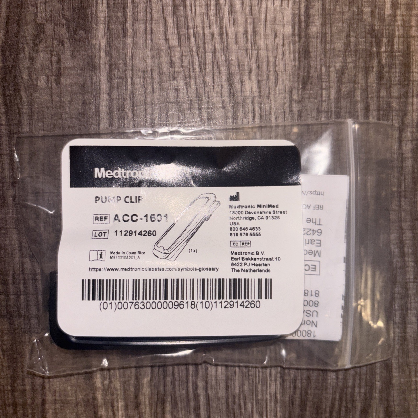 Genuine Medtronic Black Belt Clip for MiniMed 770G 780G 630G 670G Pumps ACC-1601