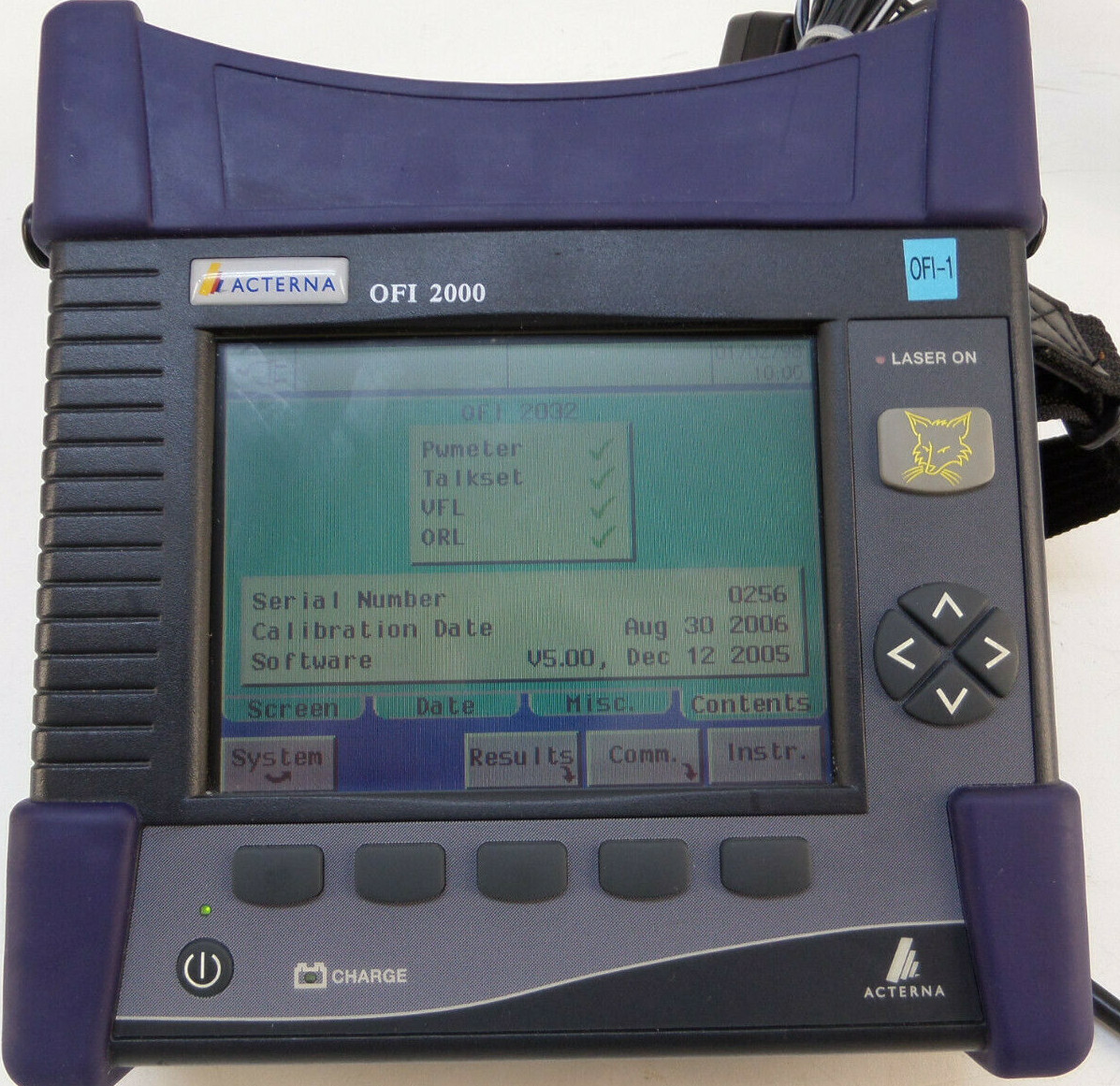 JDSU Acterna OFI 2000 OFI 2032 Optical Fiber Loss Test Set - OPT: COL-TS-VFL-ORL