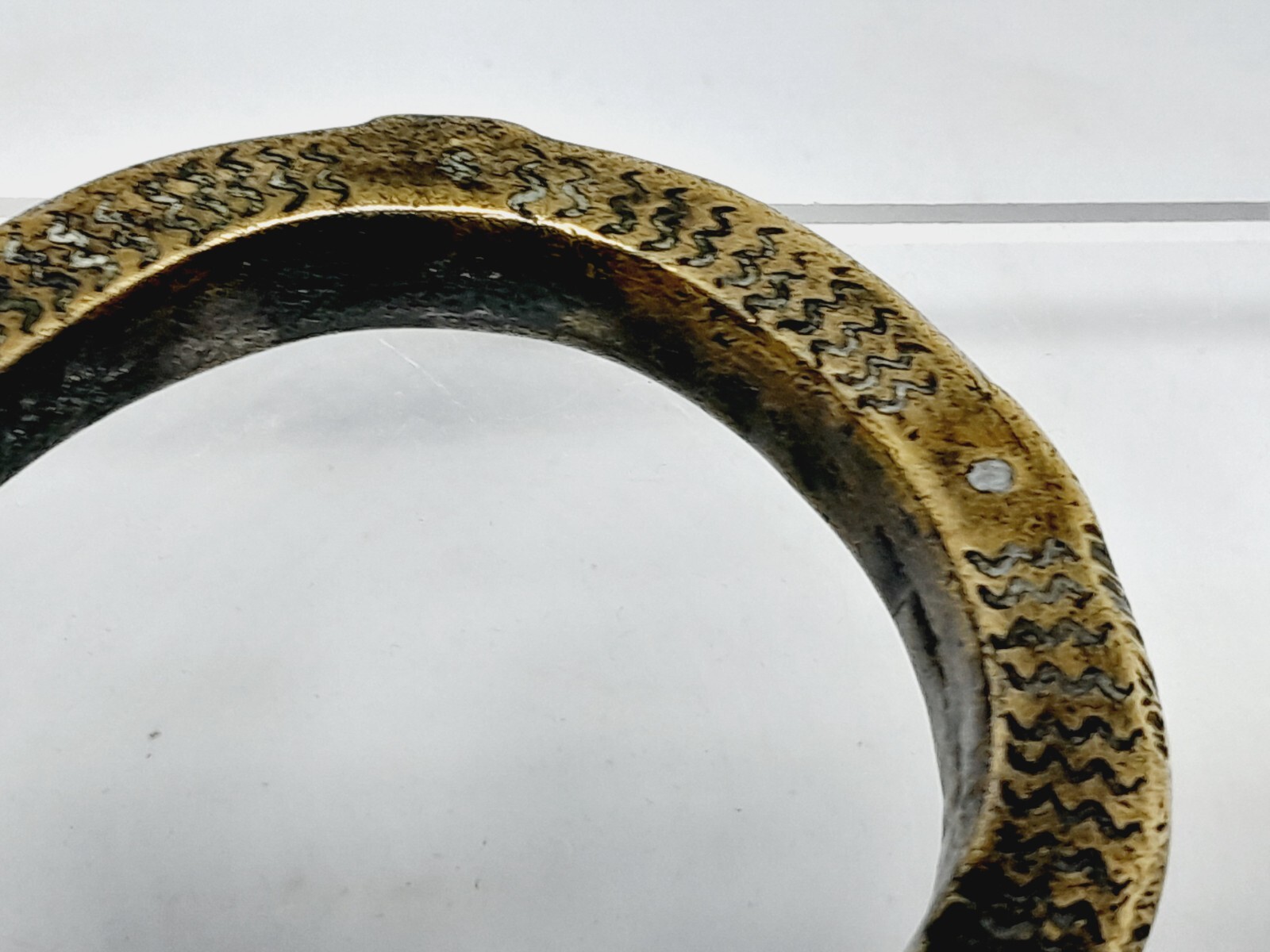 WEST AFRICIAN BRASS MONEY RING - 1800'S