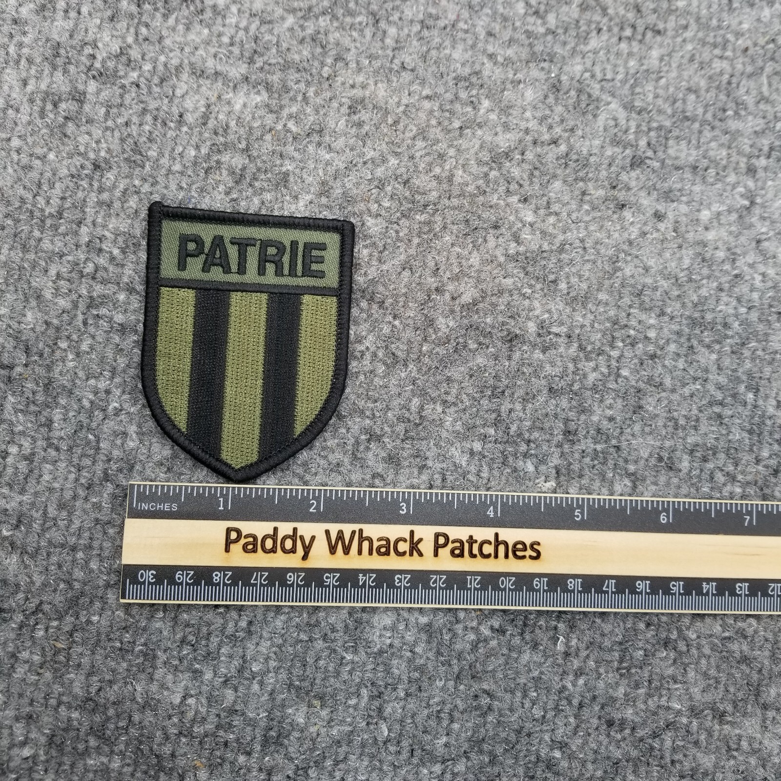 Patrie Patch Green Black Stripes