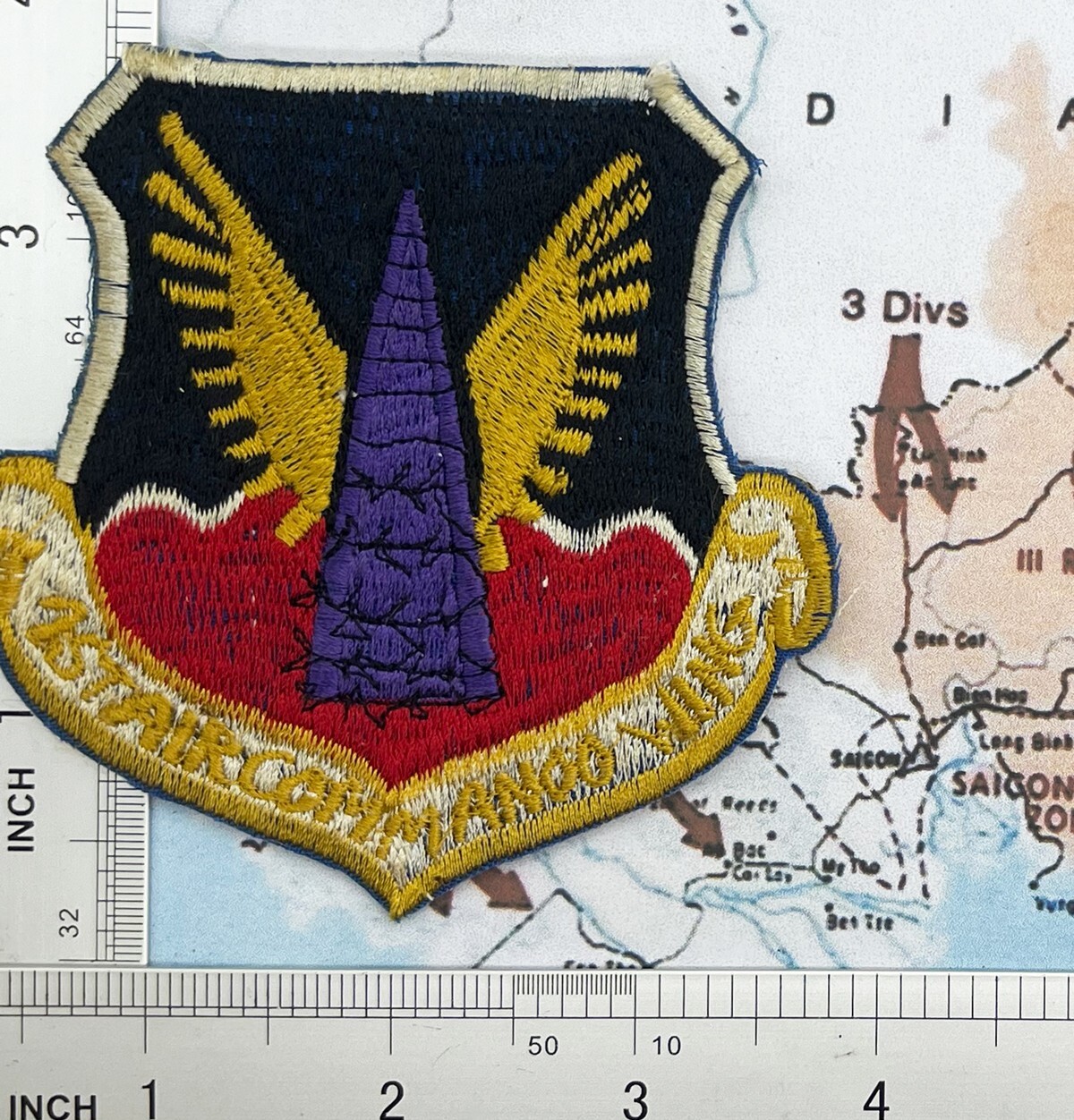 Patch , usaf 1st Air Commando Wing , bien hoa , vietnam war patch , c1-99