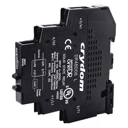 Crydom Dr24d06r Solid State Relay, 3 Phase, Screw Clamp, Din Rail, Scr