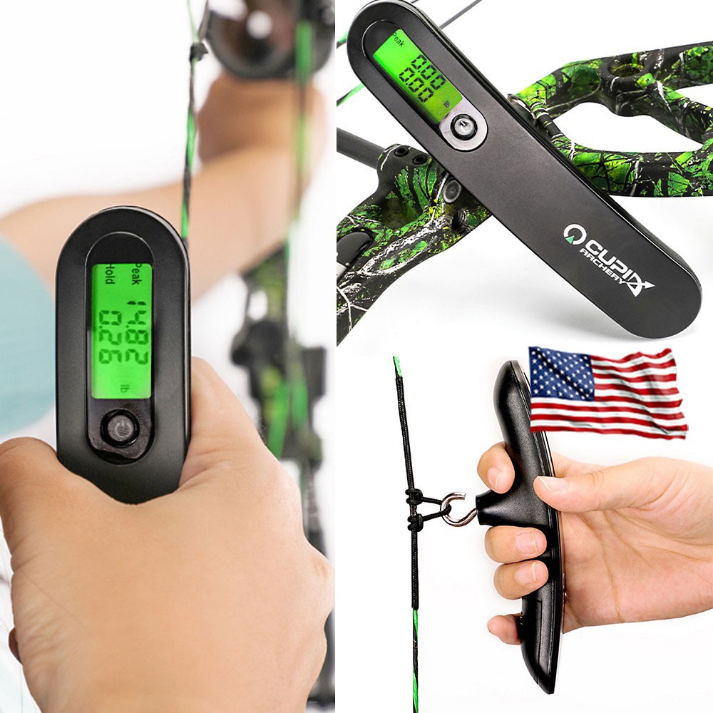 110lbs/50kg Archery Bow Scale Tool Draw Weight Compound Recurve Bow Peak Display