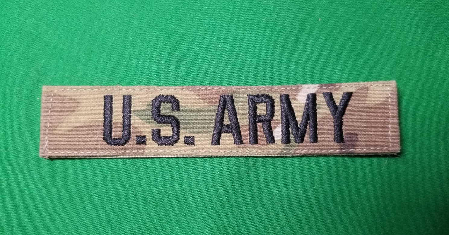 Military Patch US ARMY Name Tape Tag OD Green Older Combat