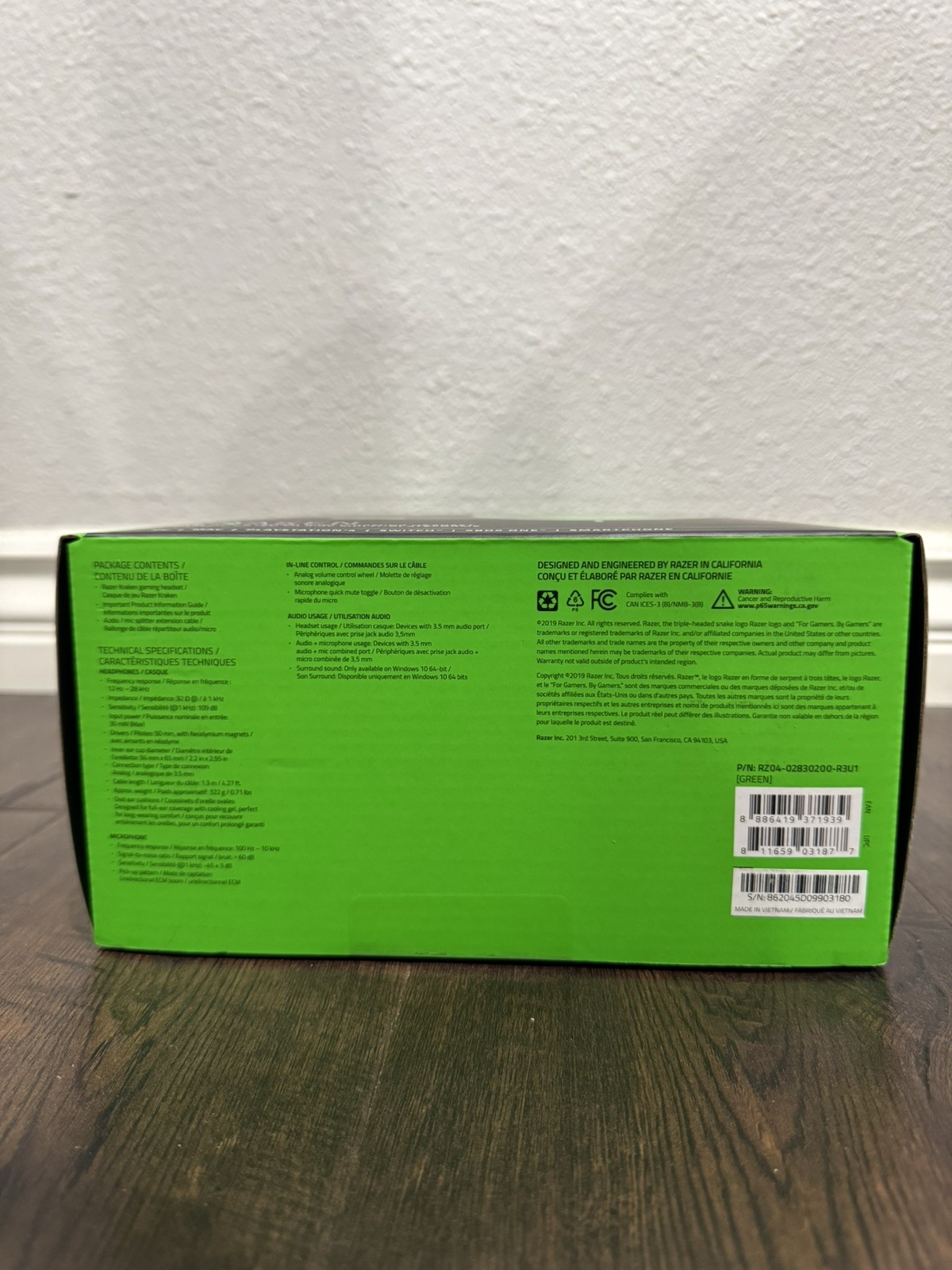 Razer Kraken Multi-Platform Wired Gaming Headset Green -NEW SEALED
