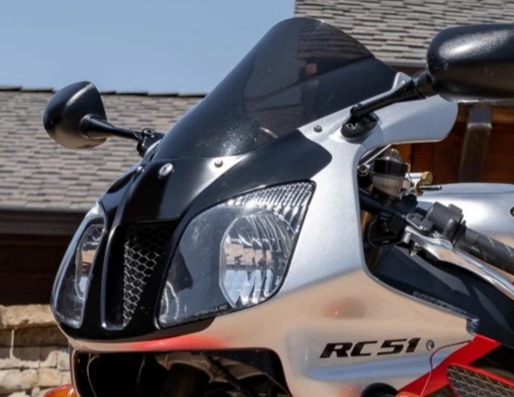 Windscreen Windshield for RVT1000R RC51 2000 - 2006 VTR1000 Honda Smoke Black