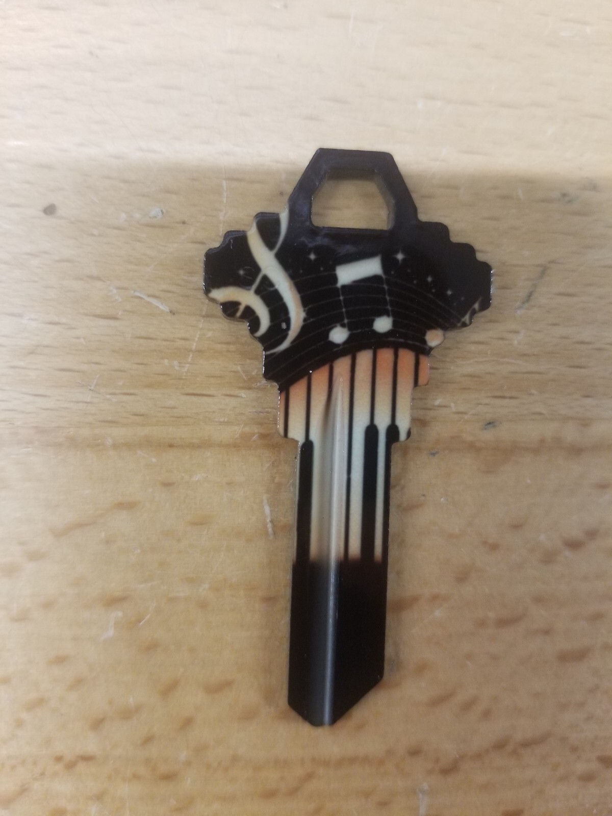 MUSIC PIANO KEY PRINTED SCHLAGE SC1 KEYBLANK - READ DETAILS BELOW