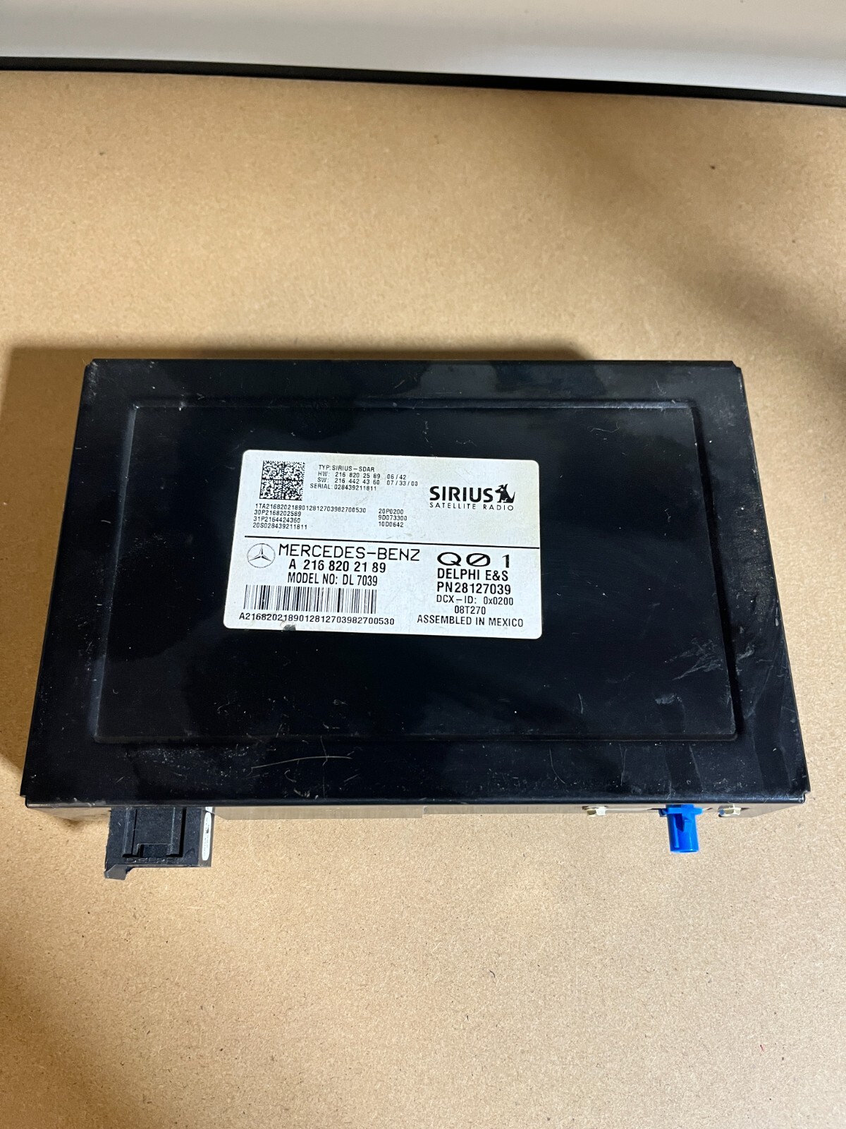 🥇2007-2009 Mercedes CL/S/C-CLASS Sirius Satellite Radio Module A 216 820 21 89