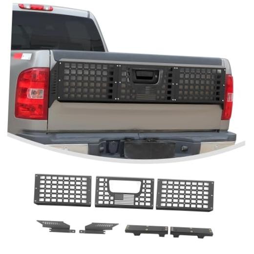 Tailgate Bed Molle Expansion Panel Compatible for 2007-2013 Silverado & Sierra