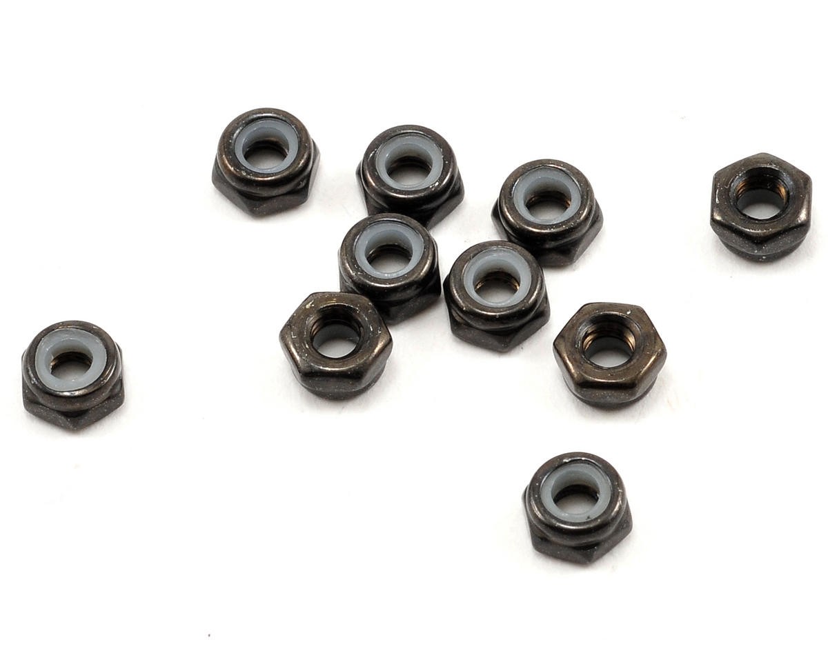 Axial 3mm Thin Nylon Locking Hex Nut Set (Black) (10) [AXIA1052]