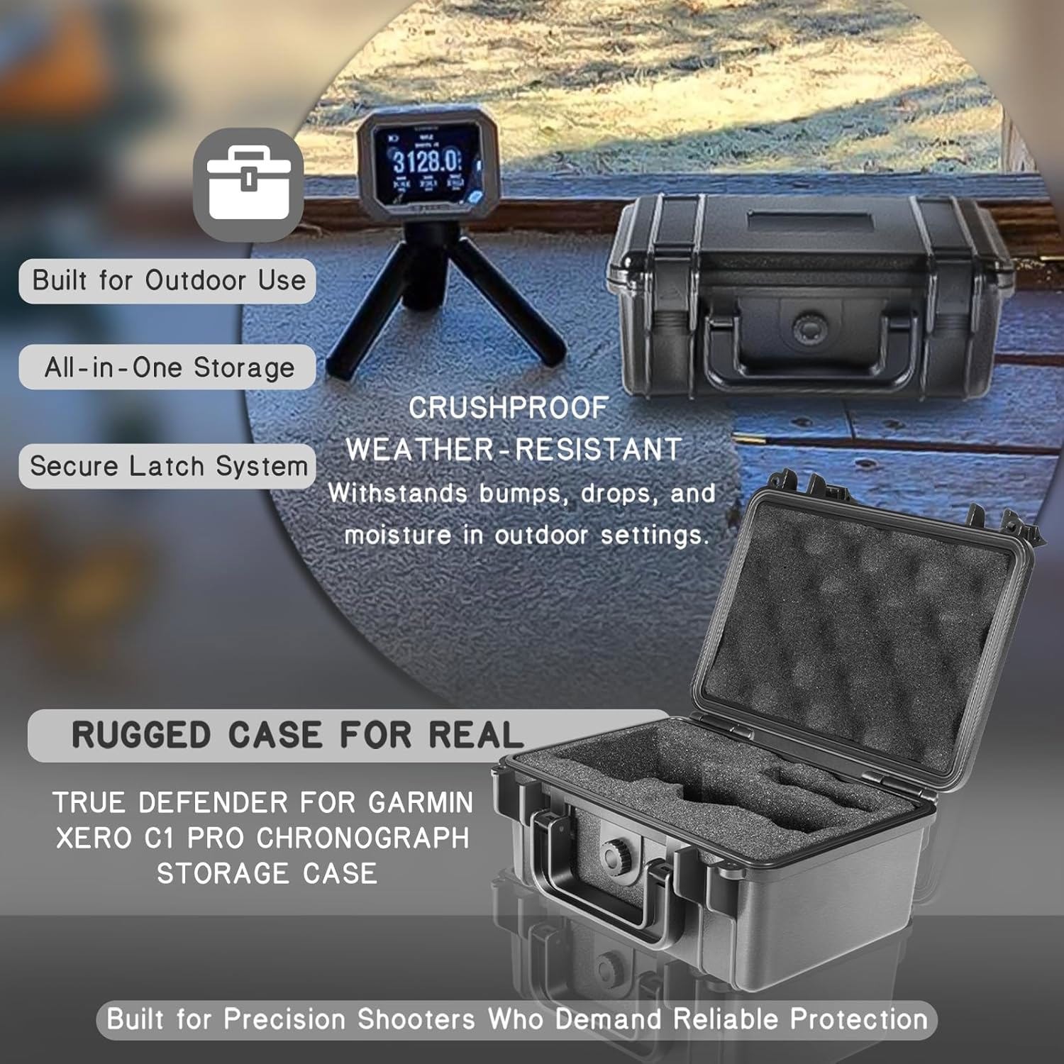 Storage Case Custom-Designed Exclusively for The Garmin Xero C1 Pro Chronograph