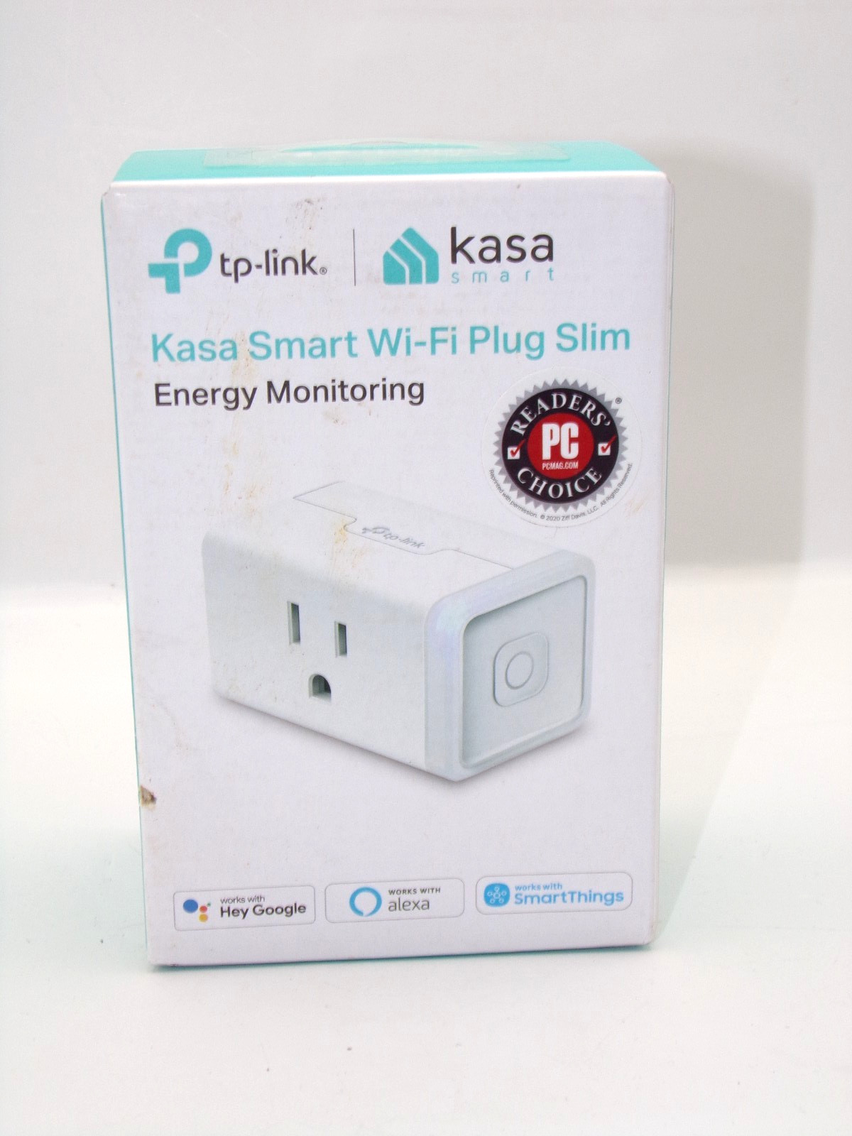 TP-Link Kasa Smart Wi-Fi  Plug slim With Energy Monitoring- White, voice control
