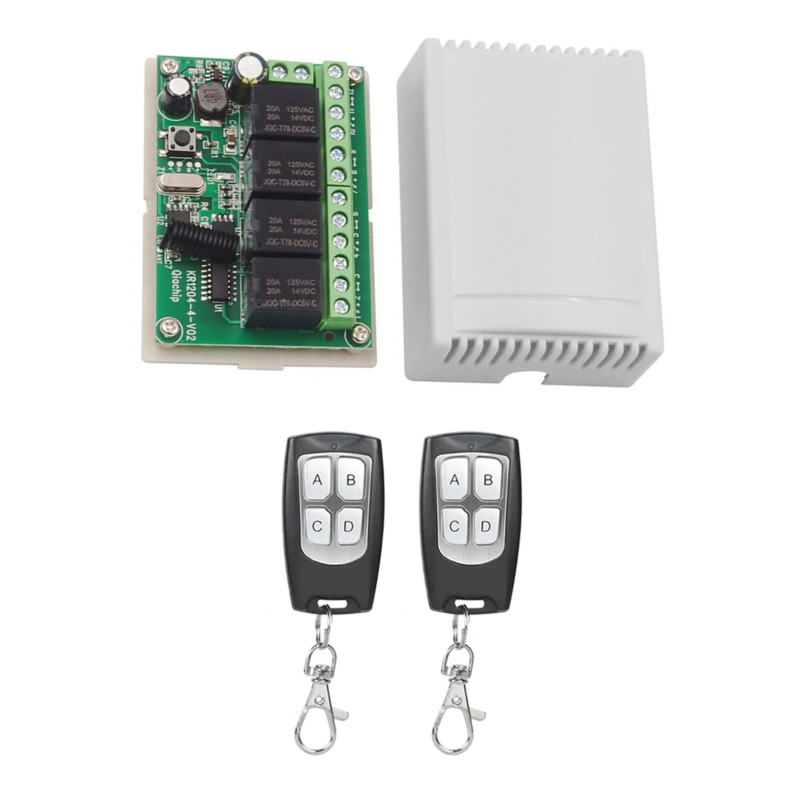 4-Channel Wireless Remote Control Switch With Receiver + Transmitter 443MHz